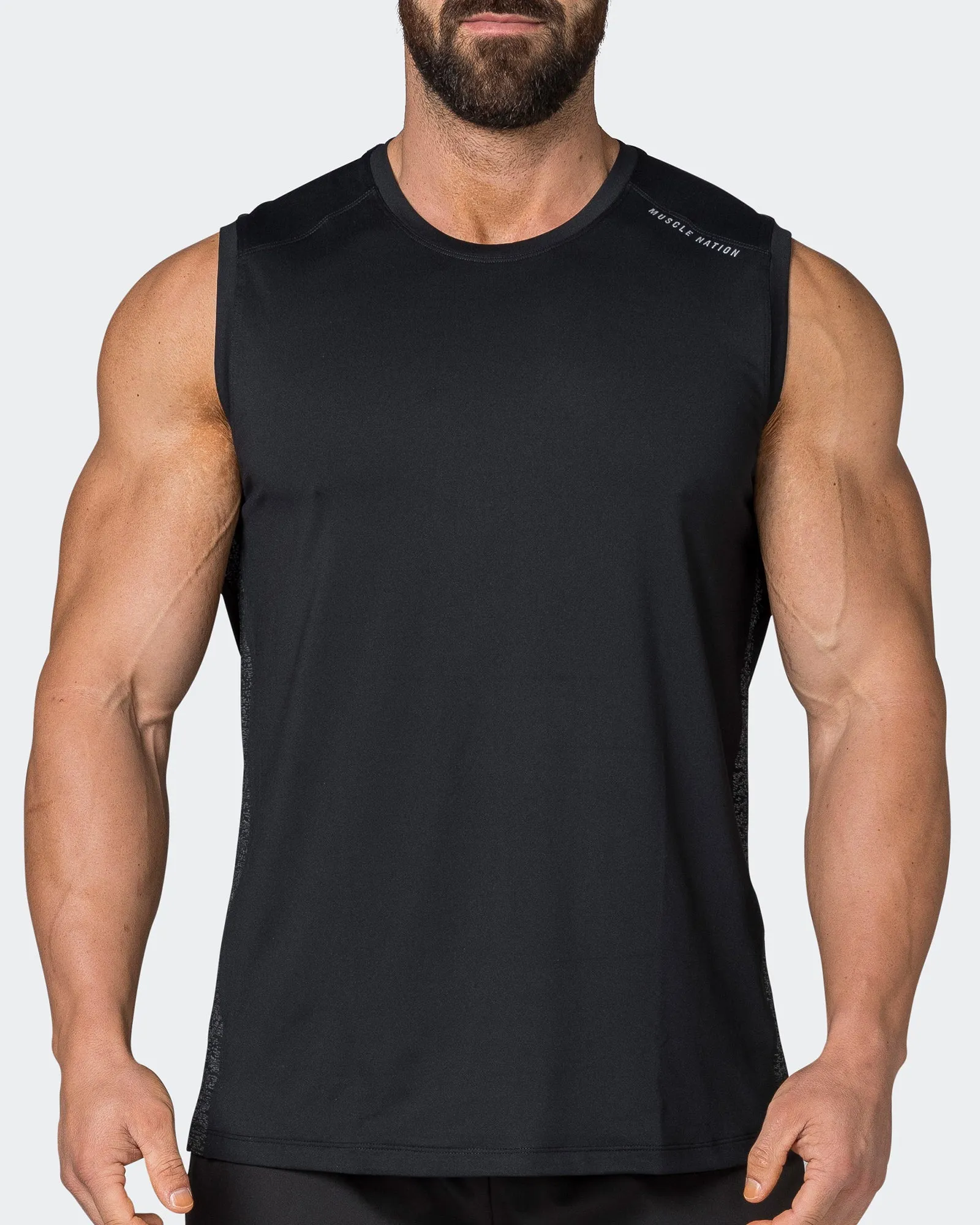 Reflective Running Tank - Black sold by Muscle Nation product image thumbnail 3