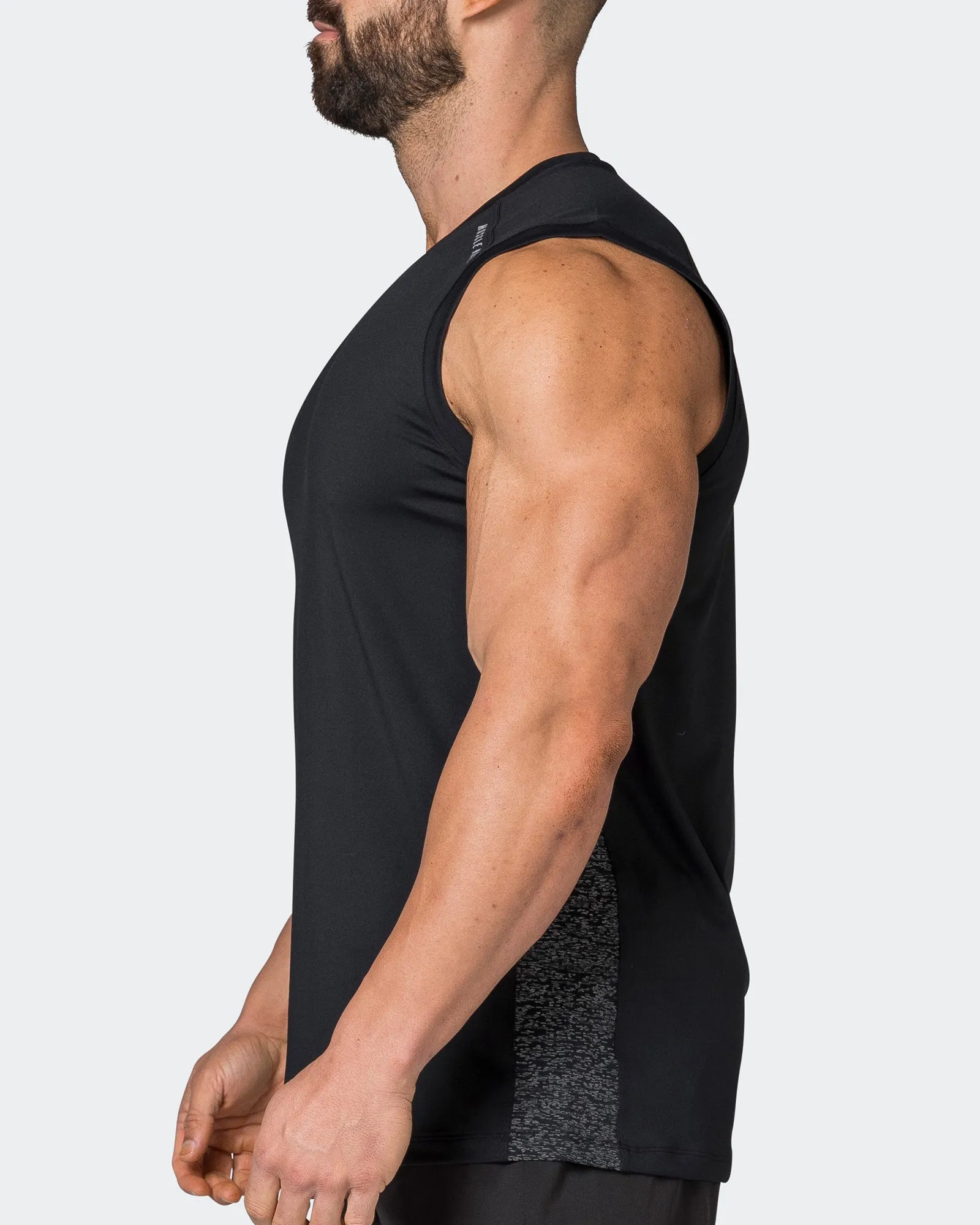 Reflective Running Tank - Black sold by Muscle Nation product image thumbnail 5
