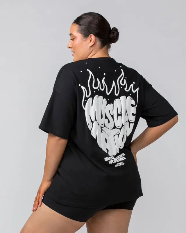 Heartbreaker Oversized Tee - Black sold by Muscle Nation