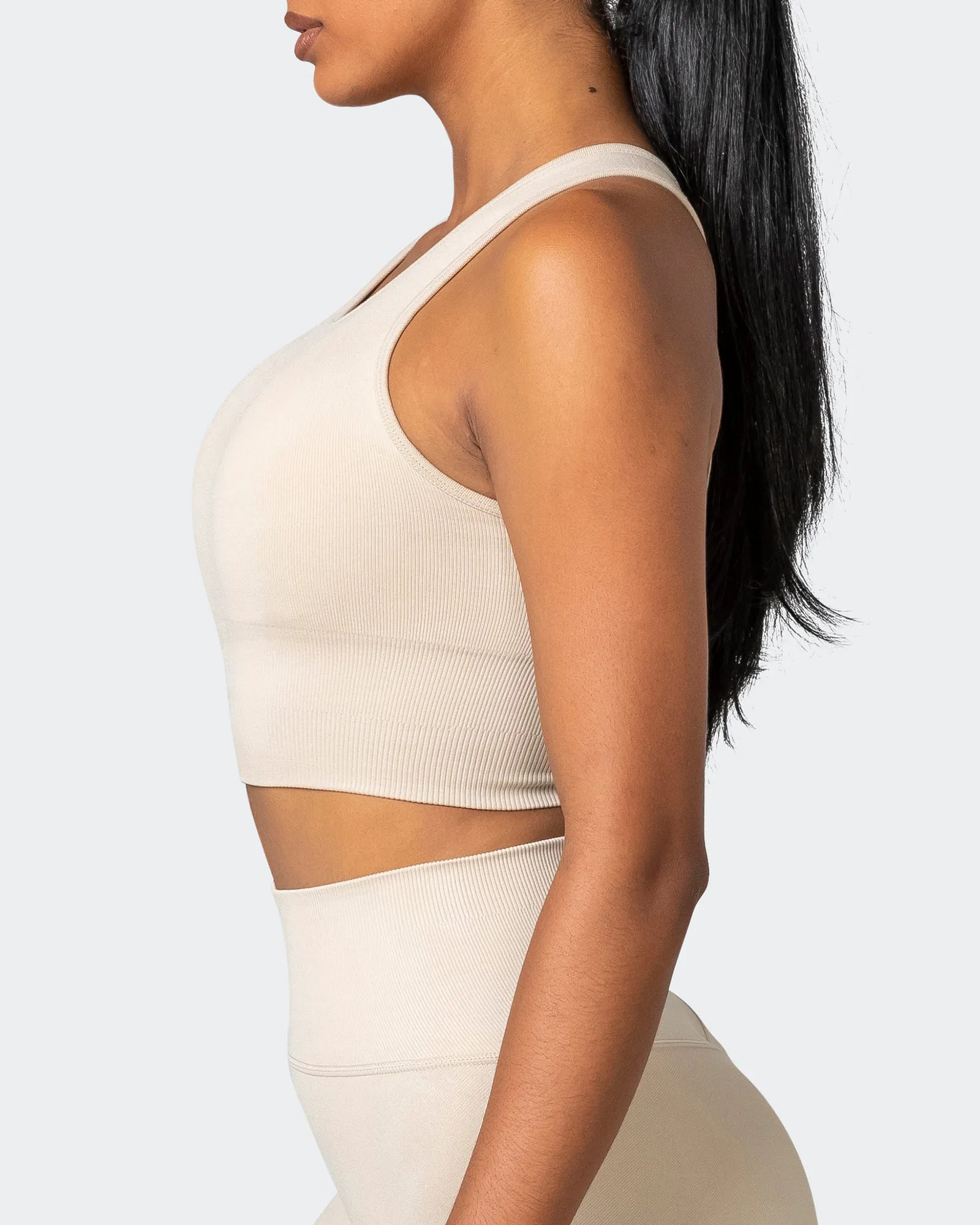 Longline Seamless Bra - Bone sold by Muscle Nation product image thumbnail 4