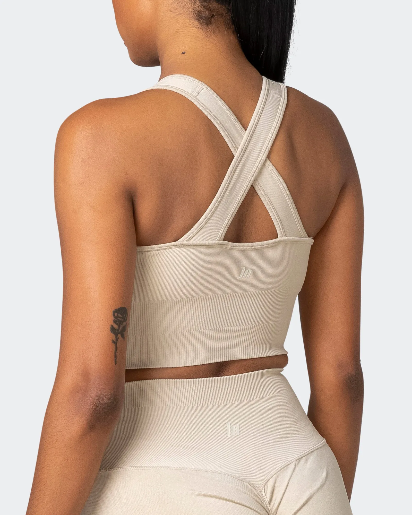 Longline Seamless Bra - Bone sold by Muscle Nation product image thumbnail 5