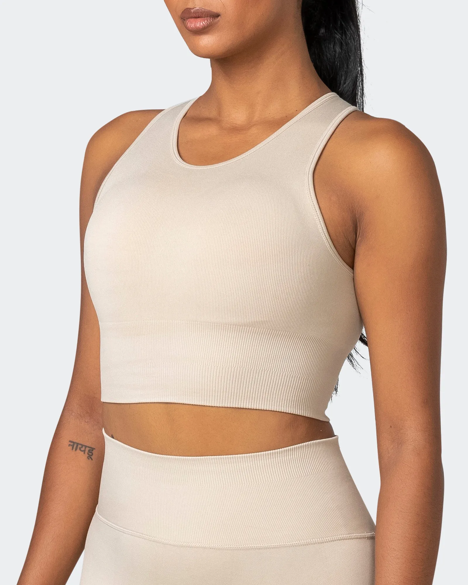 Longline Seamless Bra - Bone sold by Muscle Nation product image thumbnail 3