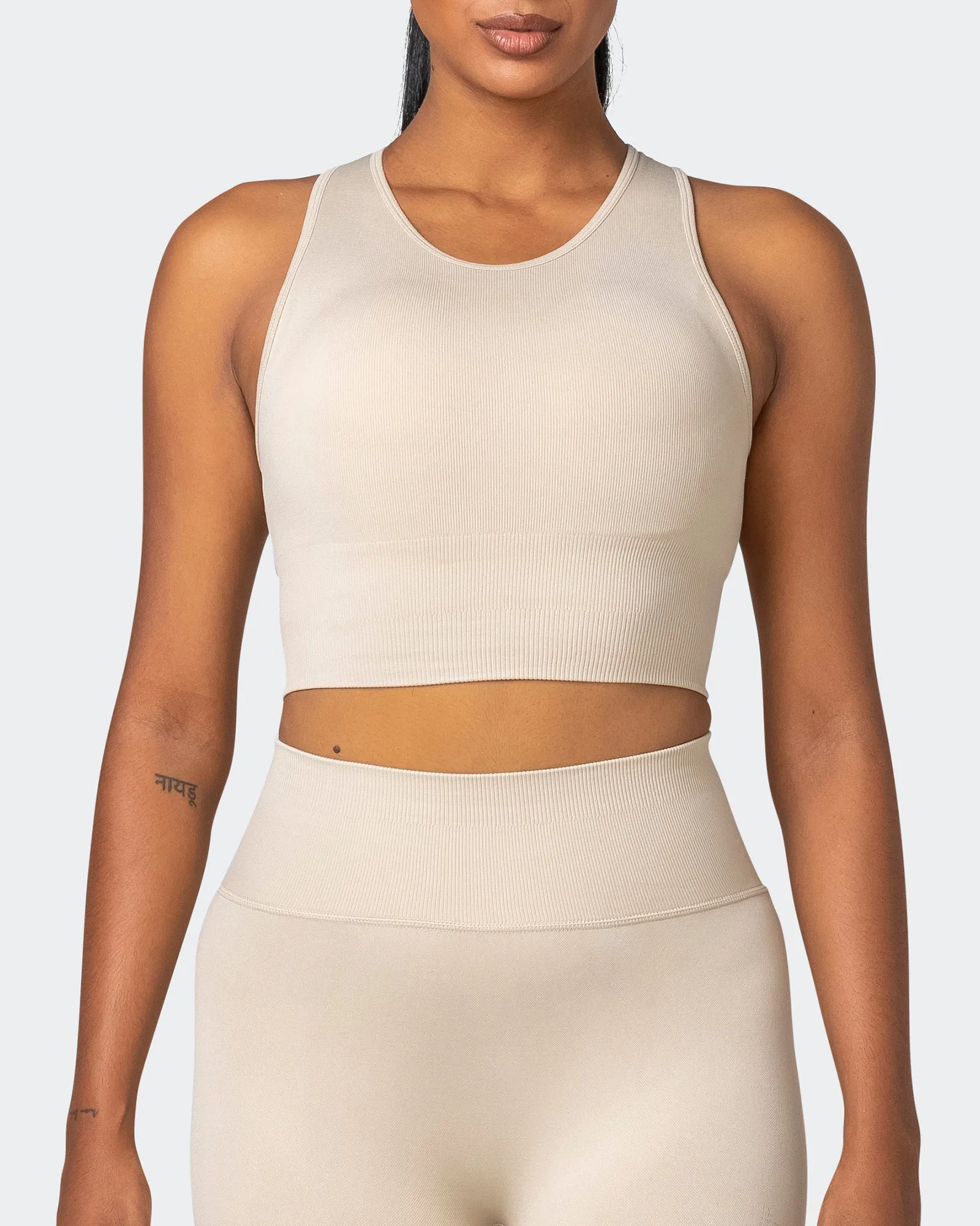 Longline Seamless Bra - Bone sold by Muscle Nation product image thumbnail 2