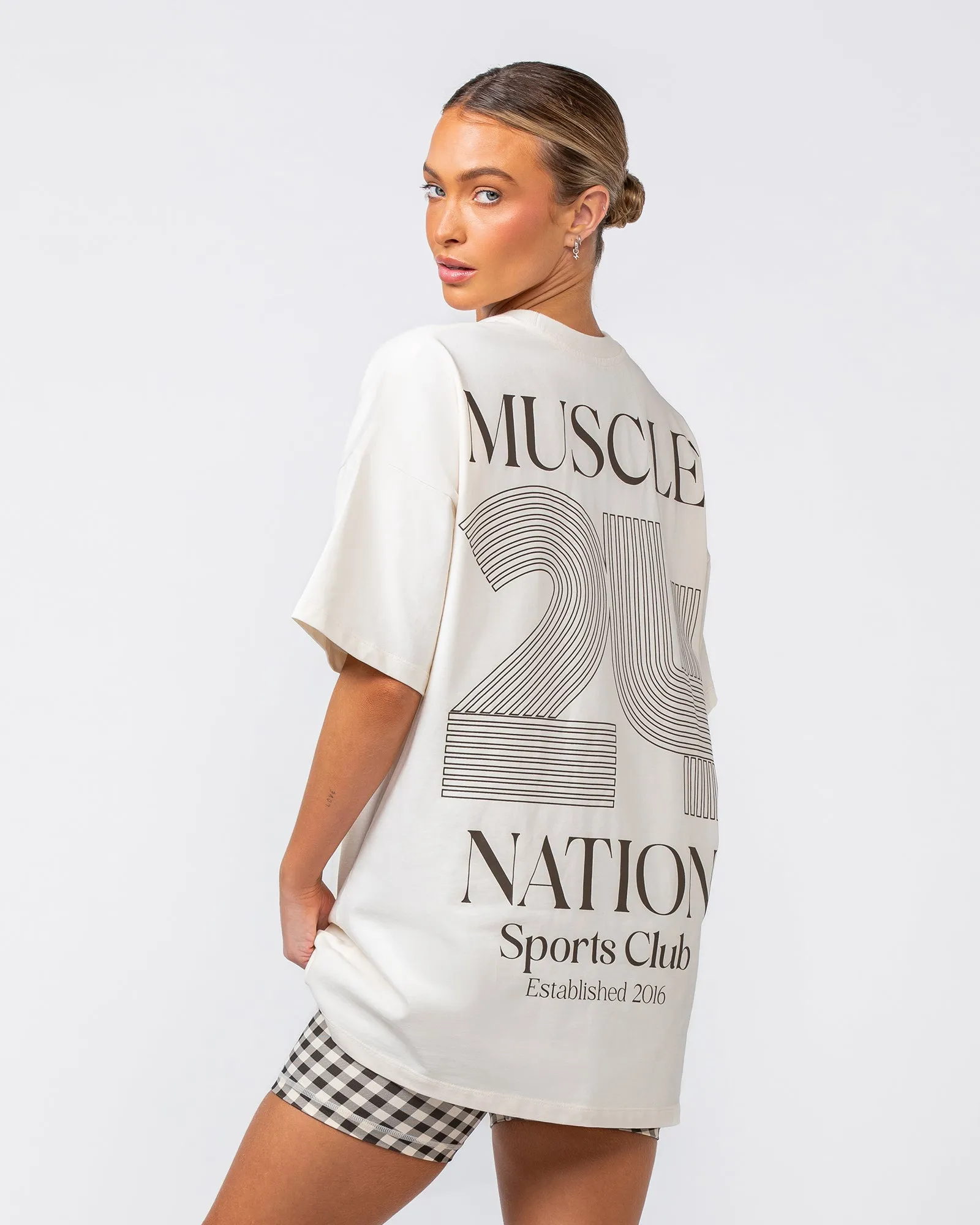 College Oversized Tee - Travertine sold by Muscle Nation product image thumbnail 5