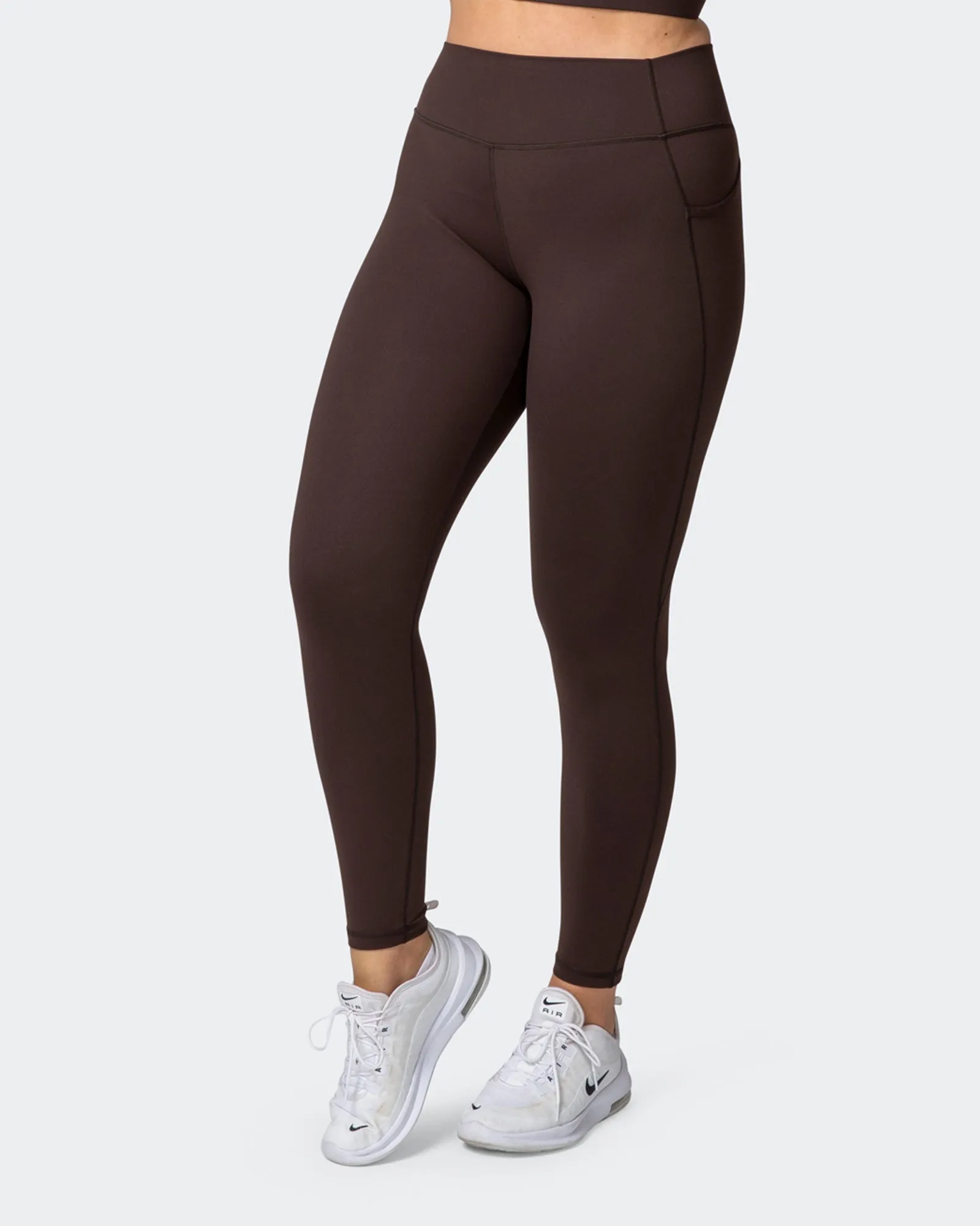 Signature Pocket Ankle Length Leggings - Cocoa sold by Muscle Nation product image thumbnail 3