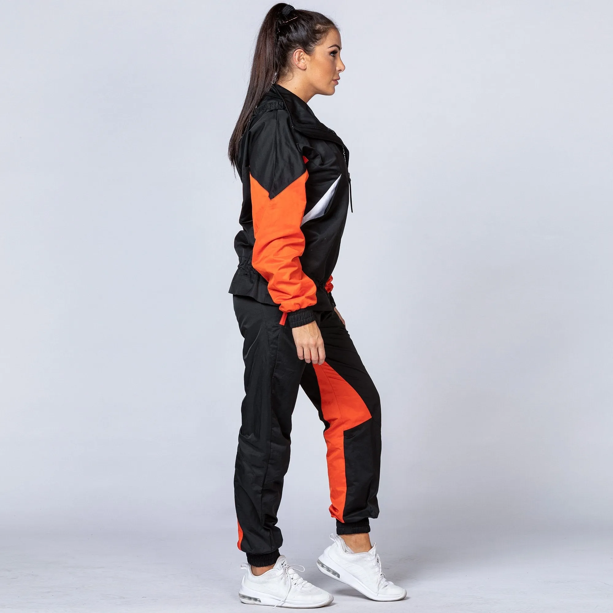 Unisex Retro Tracksuit Pants - Black / Blood Orange sold by Muscle Nation product image thumbnail 4