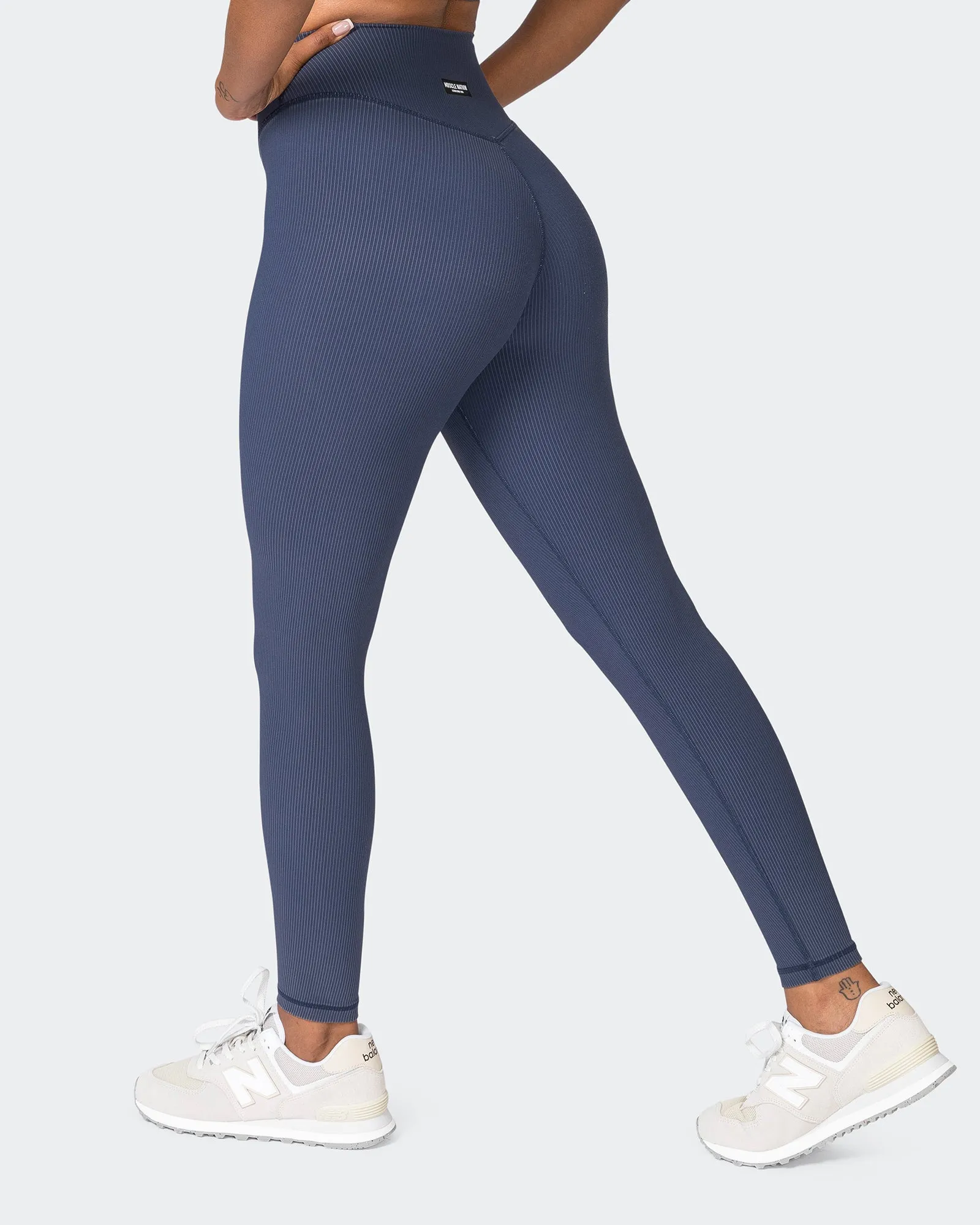 Zero Rise Vintage Rib Ankle Length Leggings - Washed Spellbound sold by Muscle Nation