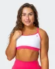 Rapid Bra - White / Flamingo sold by Muscle Nation