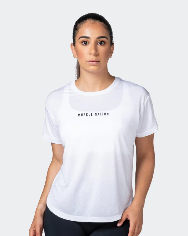 Limitless Training Tee - White made by Muscle Nation