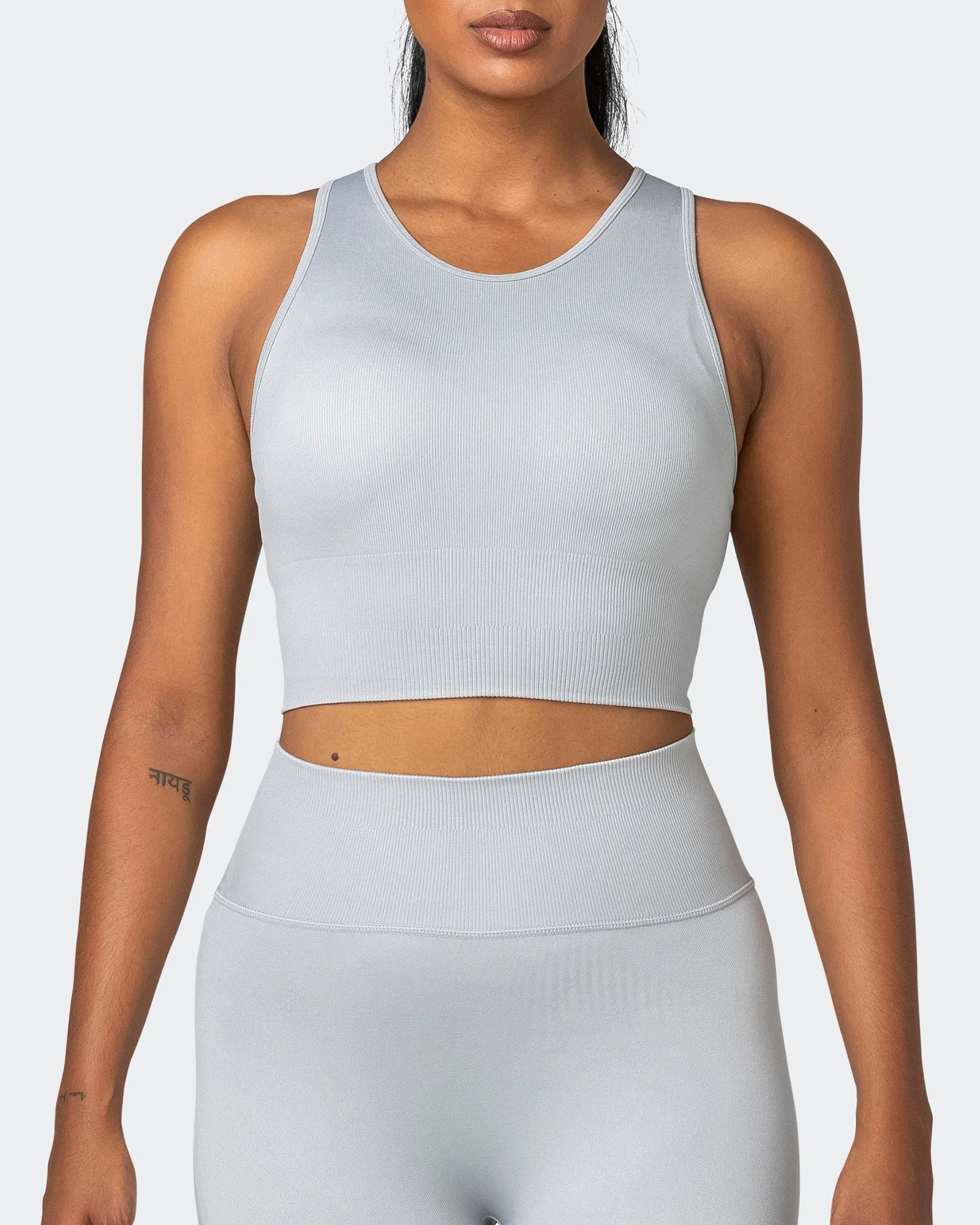 Longline Seamless Bra - Steel sold by Muscle Nation product image thumbnail 2