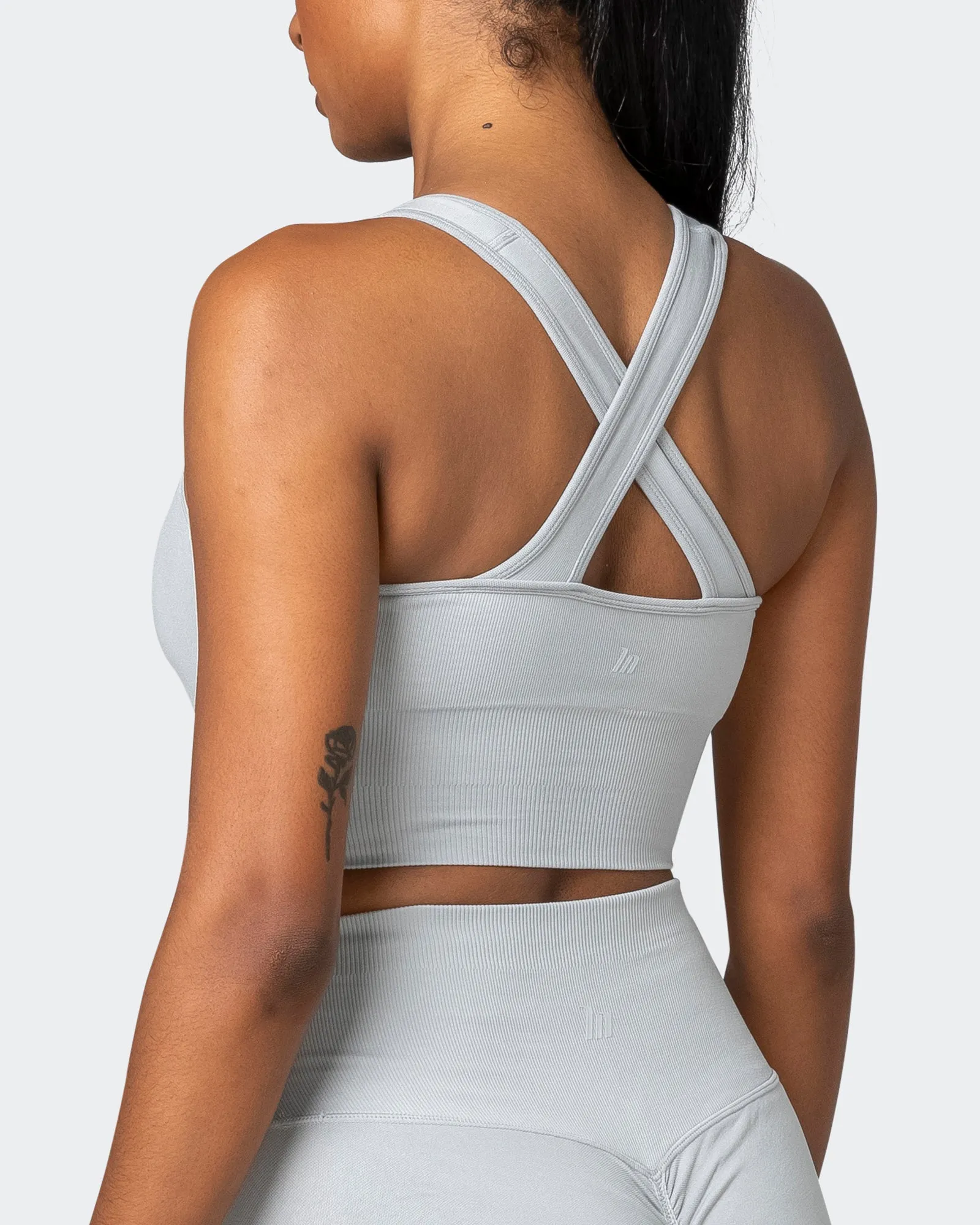 Longline Seamless Bra - Steel sold by Muscle Nation product image thumbnail 5