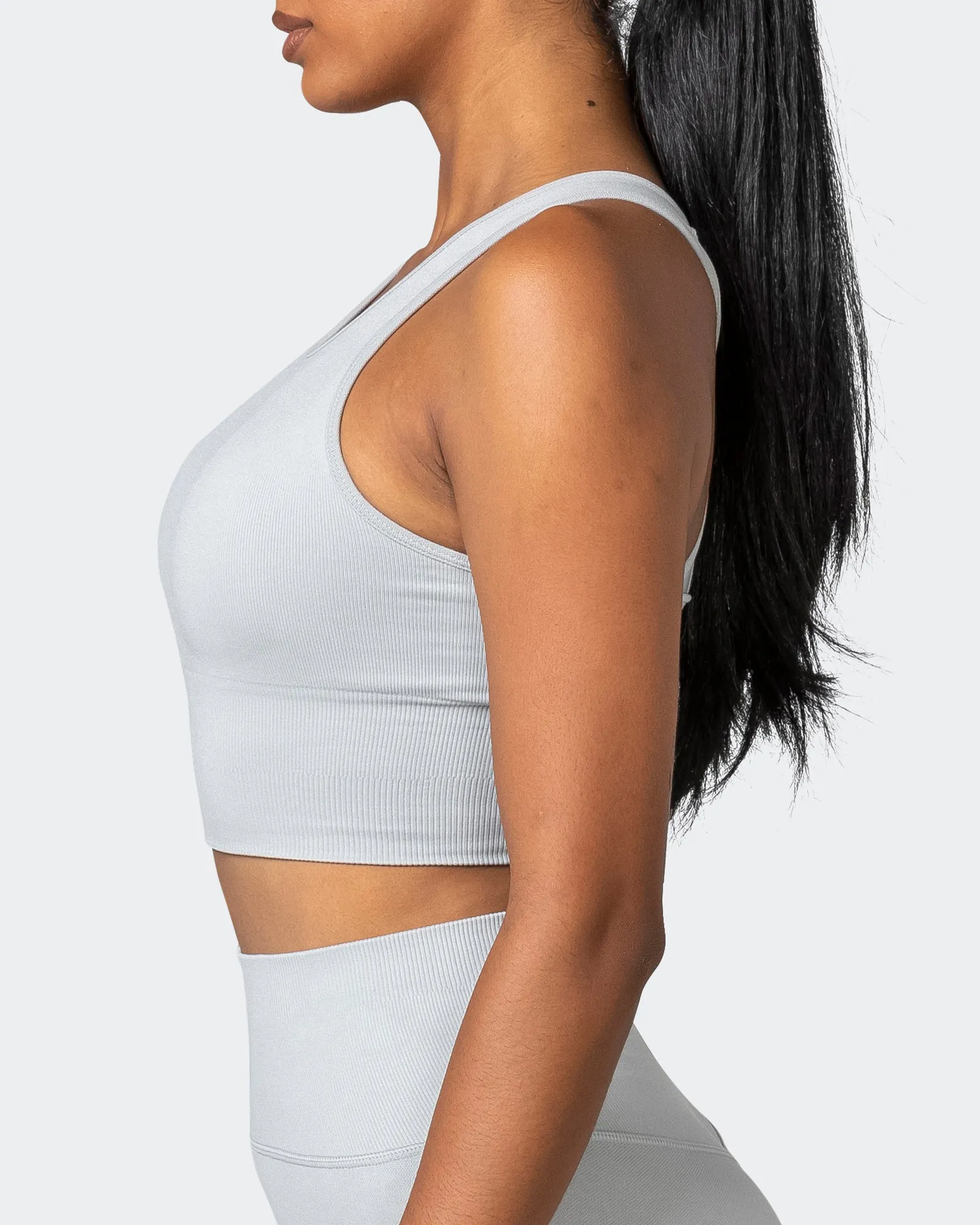 Longline Seamless Bra - Steel sold by Muscle Nation product image thumbnail 4