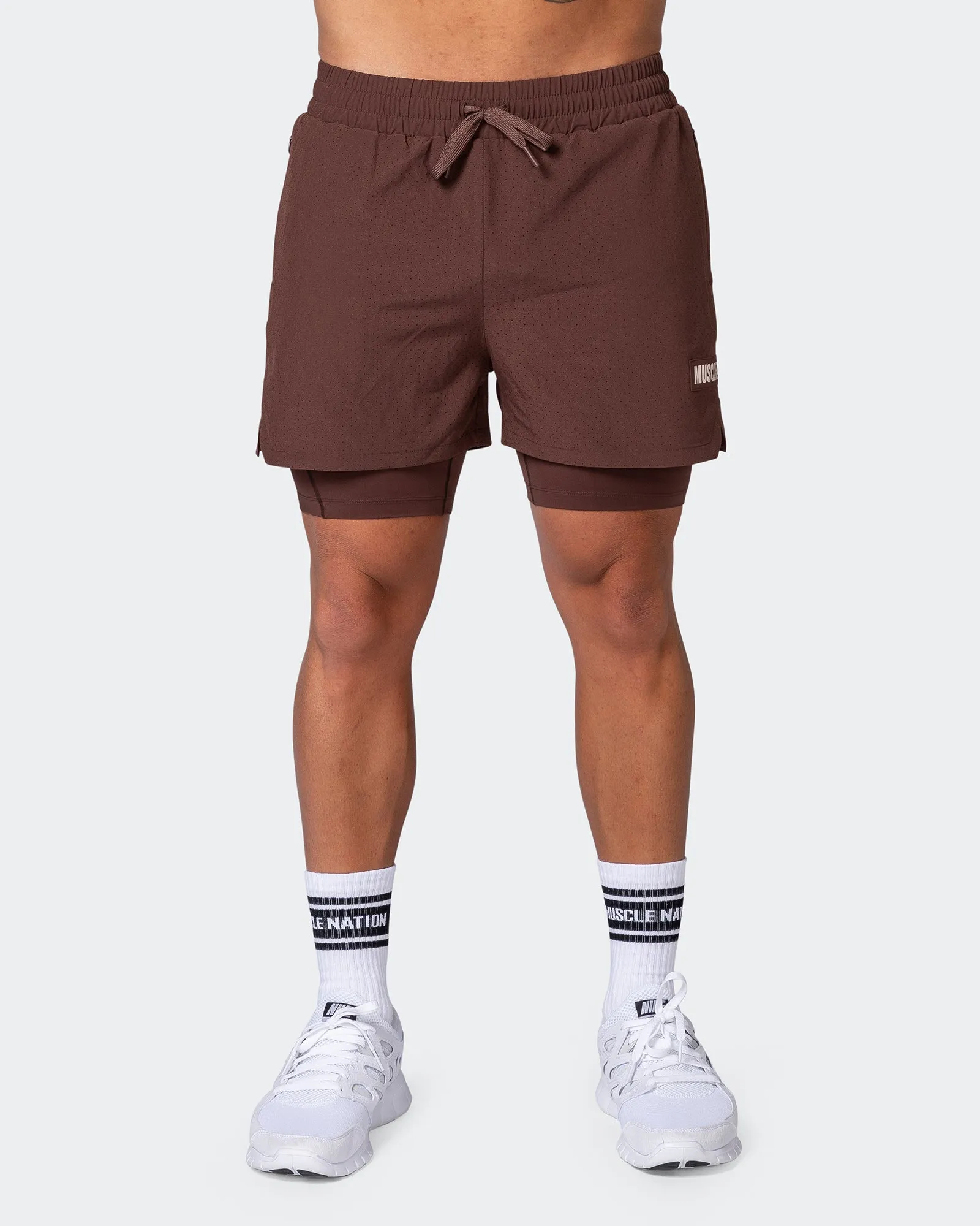 Armed Training Shorts - Coffee sold by Muscle Nation product image thumbnail 2