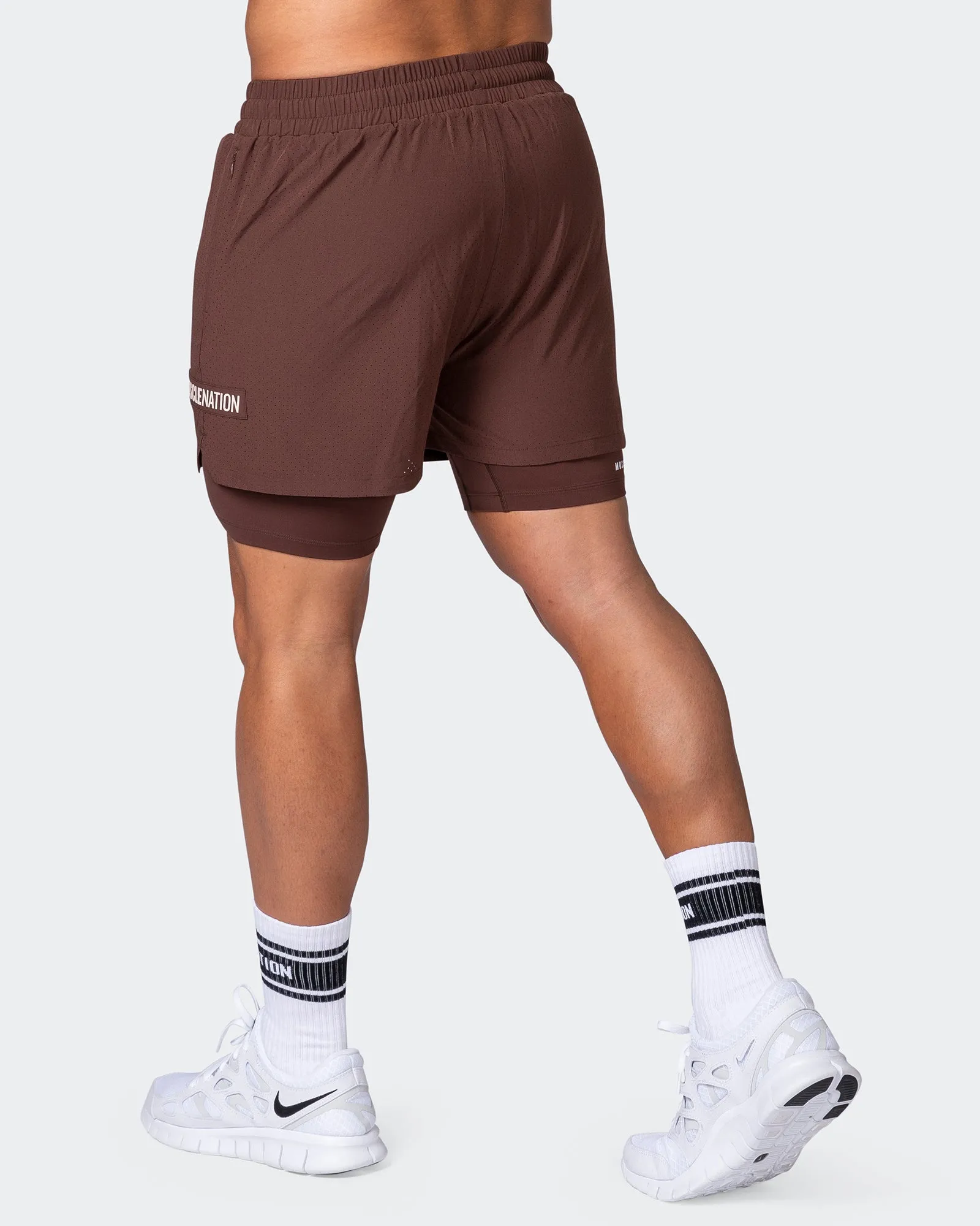 Armed Training Shorts - Coffee sold by Muscle Nation product image thumbnail 5