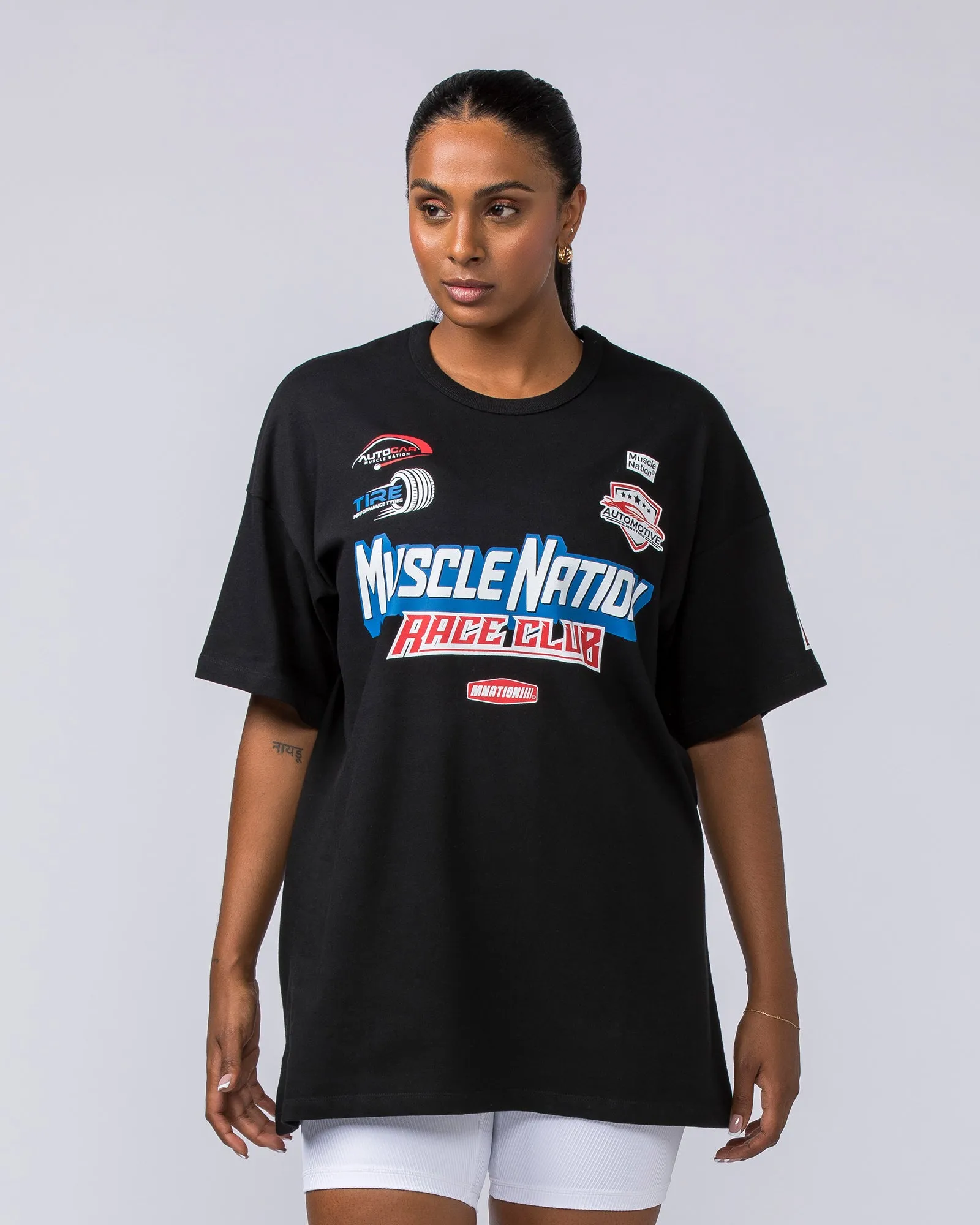 Womens Moto Oversized Heavy Tee - Black sold by Muscle Nation product image thumbnail 2