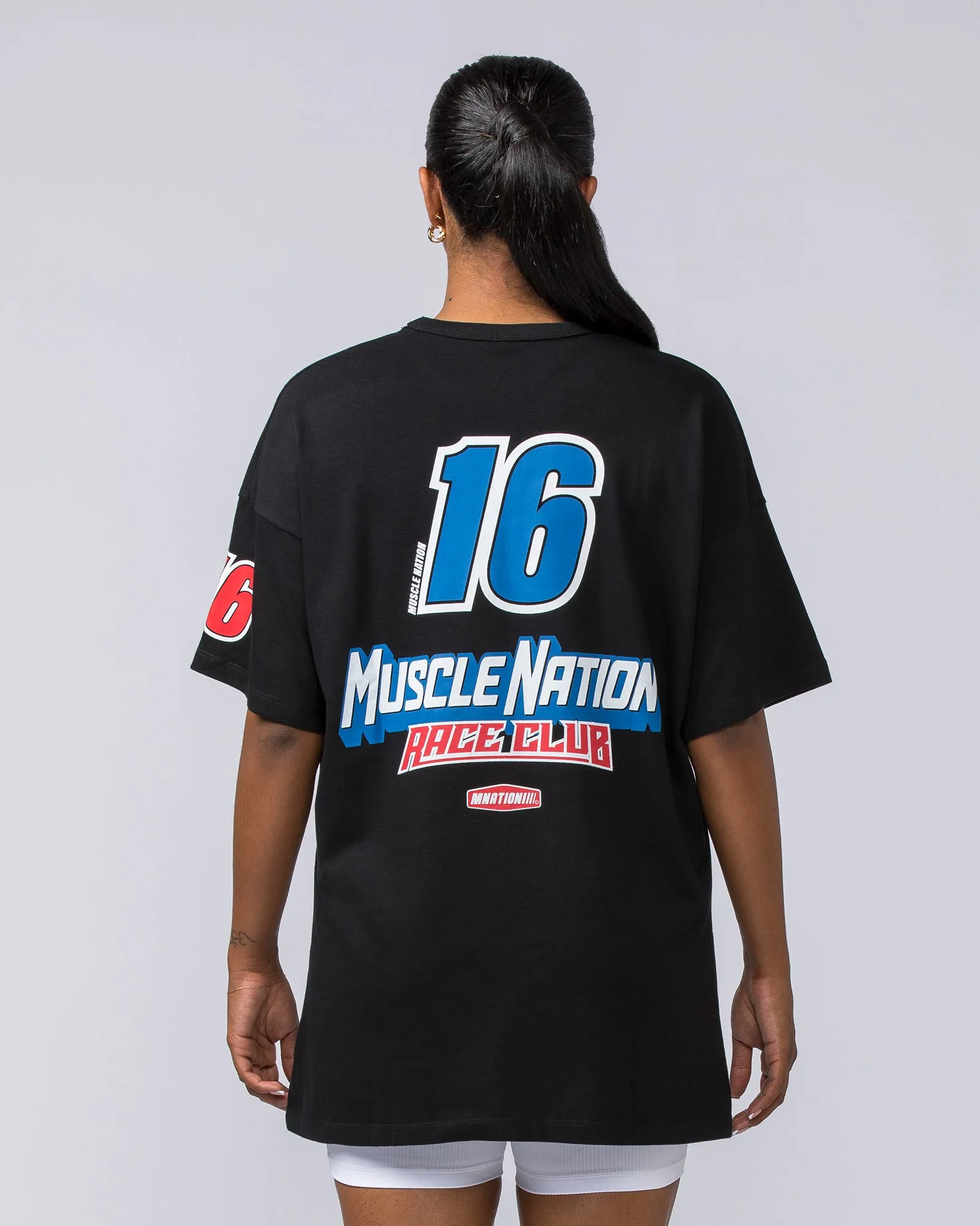 Womens Moto Oversized Heavy Tee - Black sold by Muscle Nation product image thumbnail 5