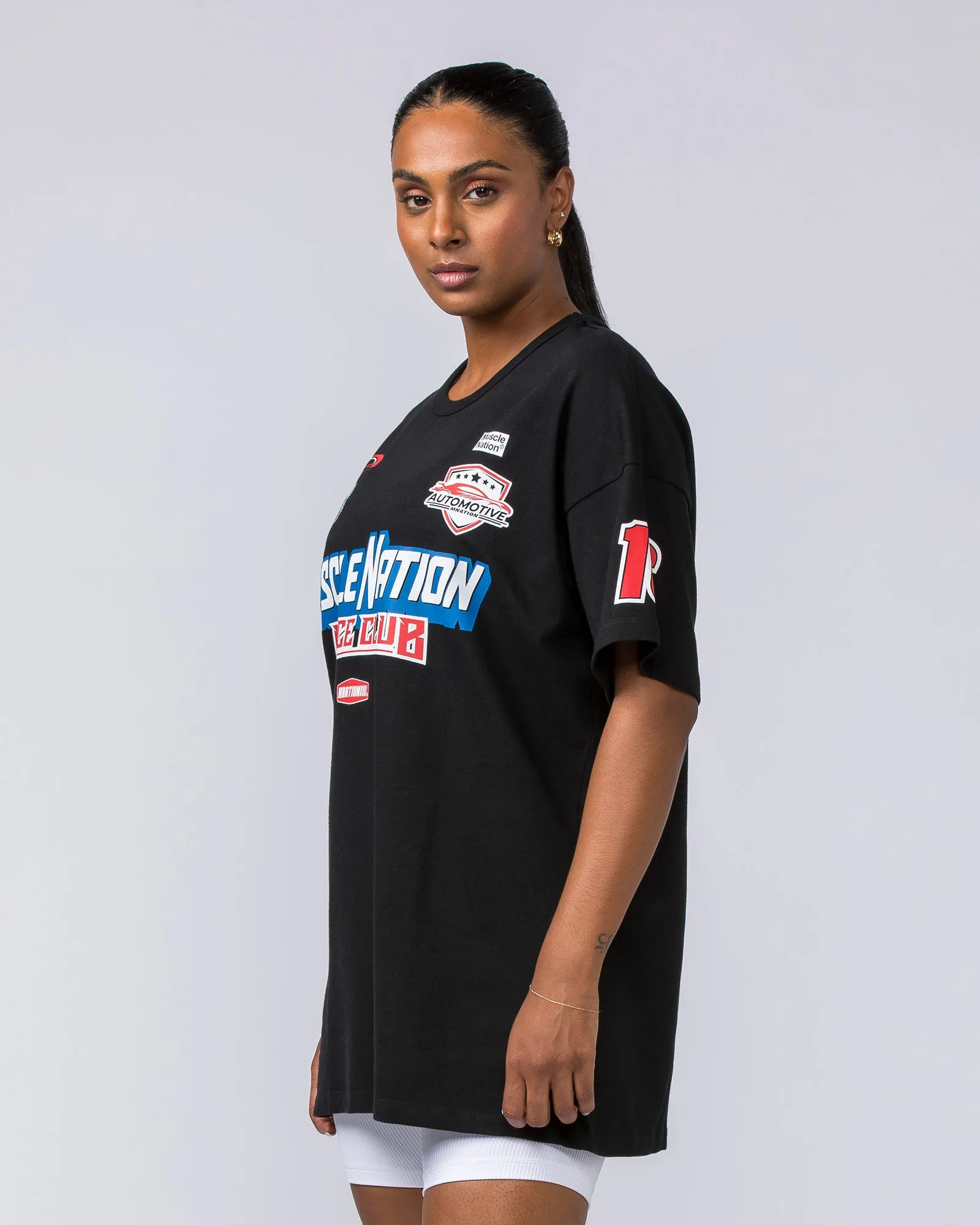 Womens Moto Oversized Heavy Tee - Black sold by Muscle Nation product image thumbnail 3