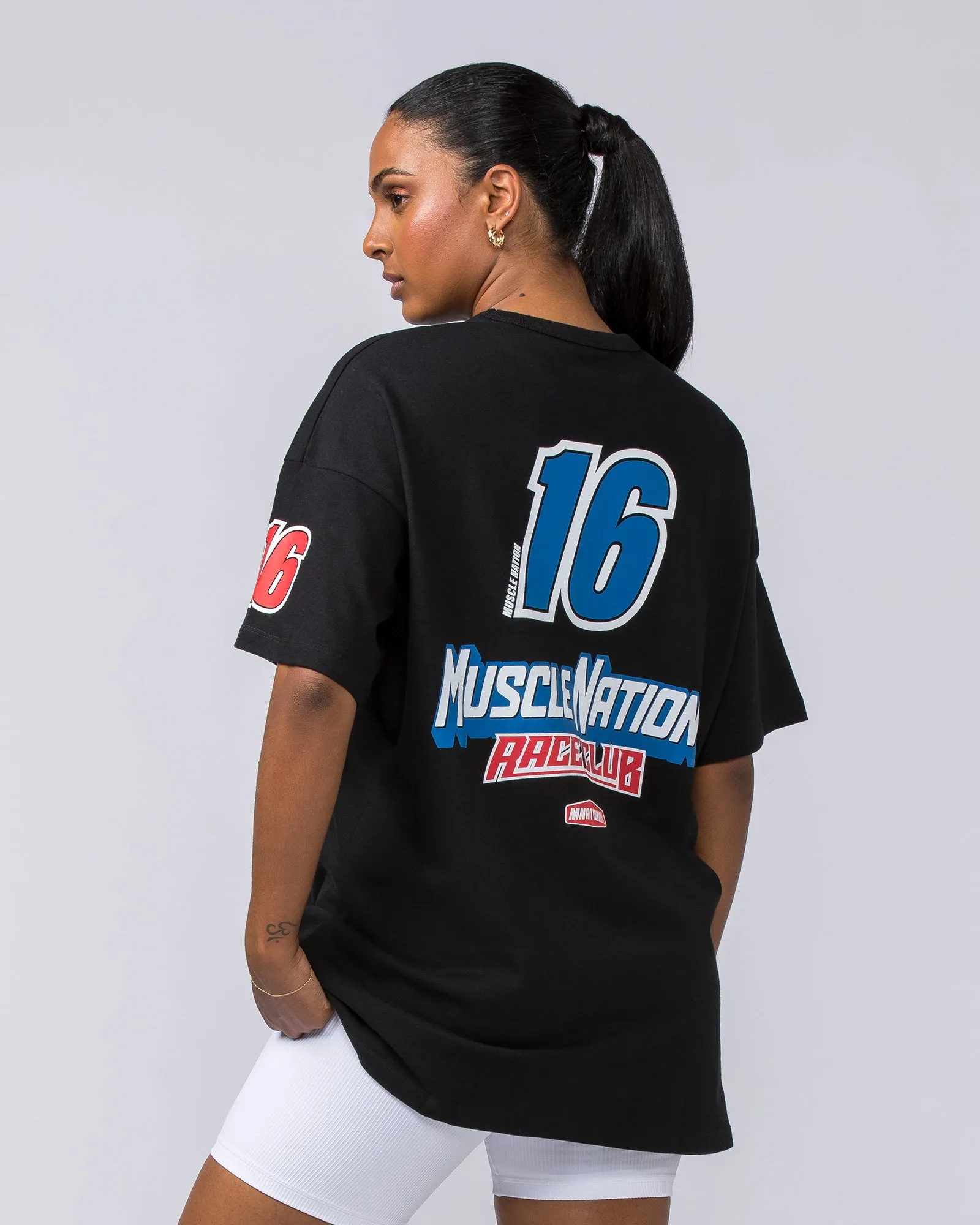 Womens Moto Oversized Heavy Tee - Black sold by Muscle Nation product image thumbnail 4