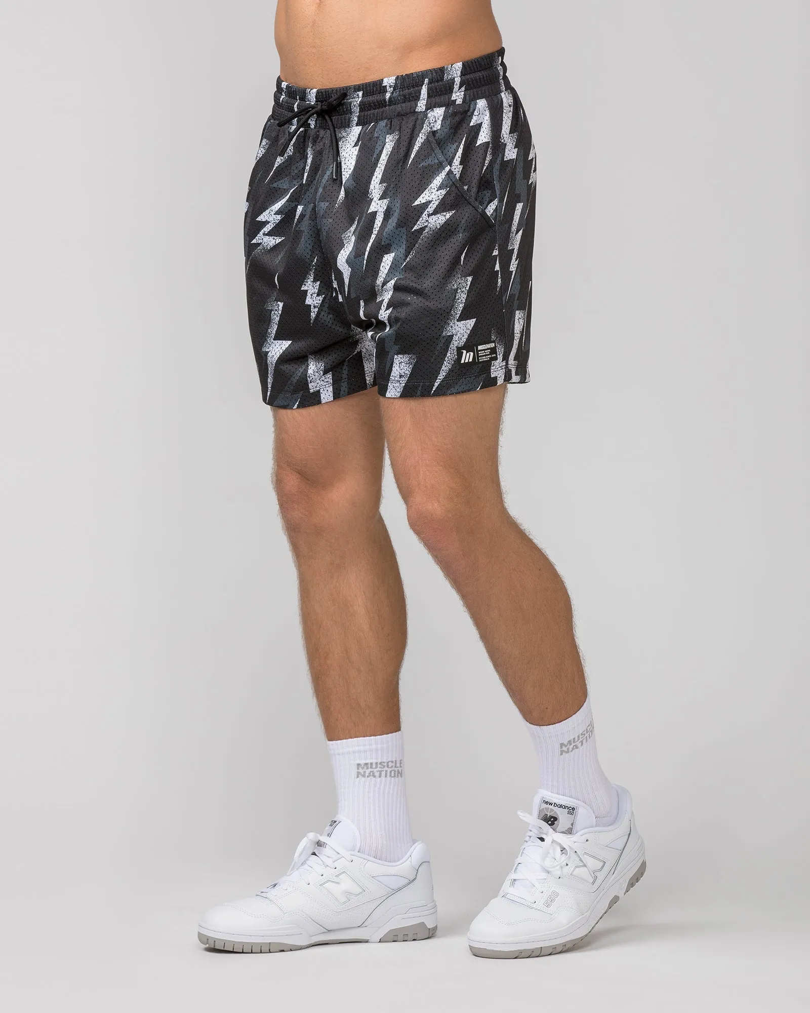 Lay Up 3.5" Shorts - Electric Bolt Print sold by Muscle Nation product image thumbnail 3