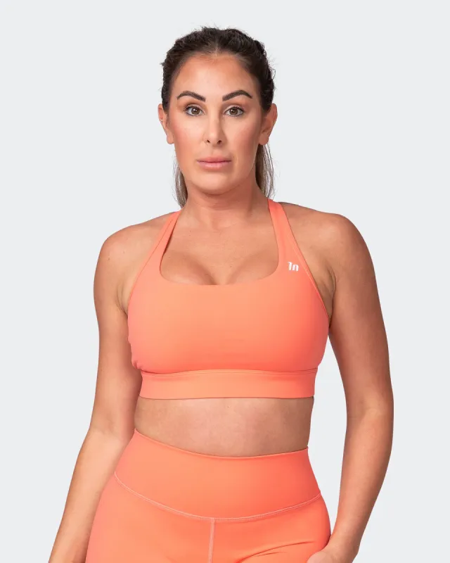 Brace Yourself Bra - Hot Coral sold by Muscle Nation