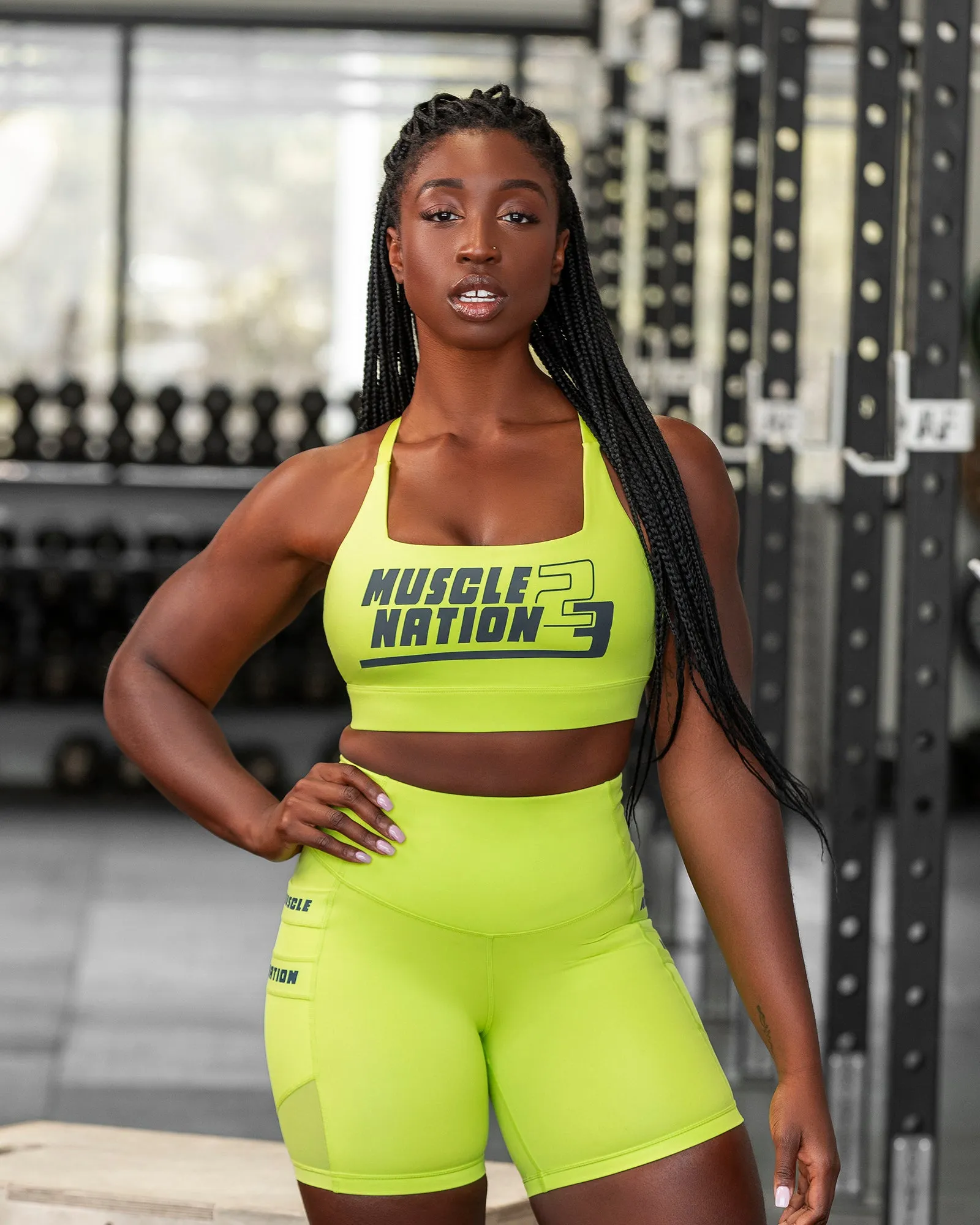 Ignite Bra - Cyber Lime sold by Muscle Nation