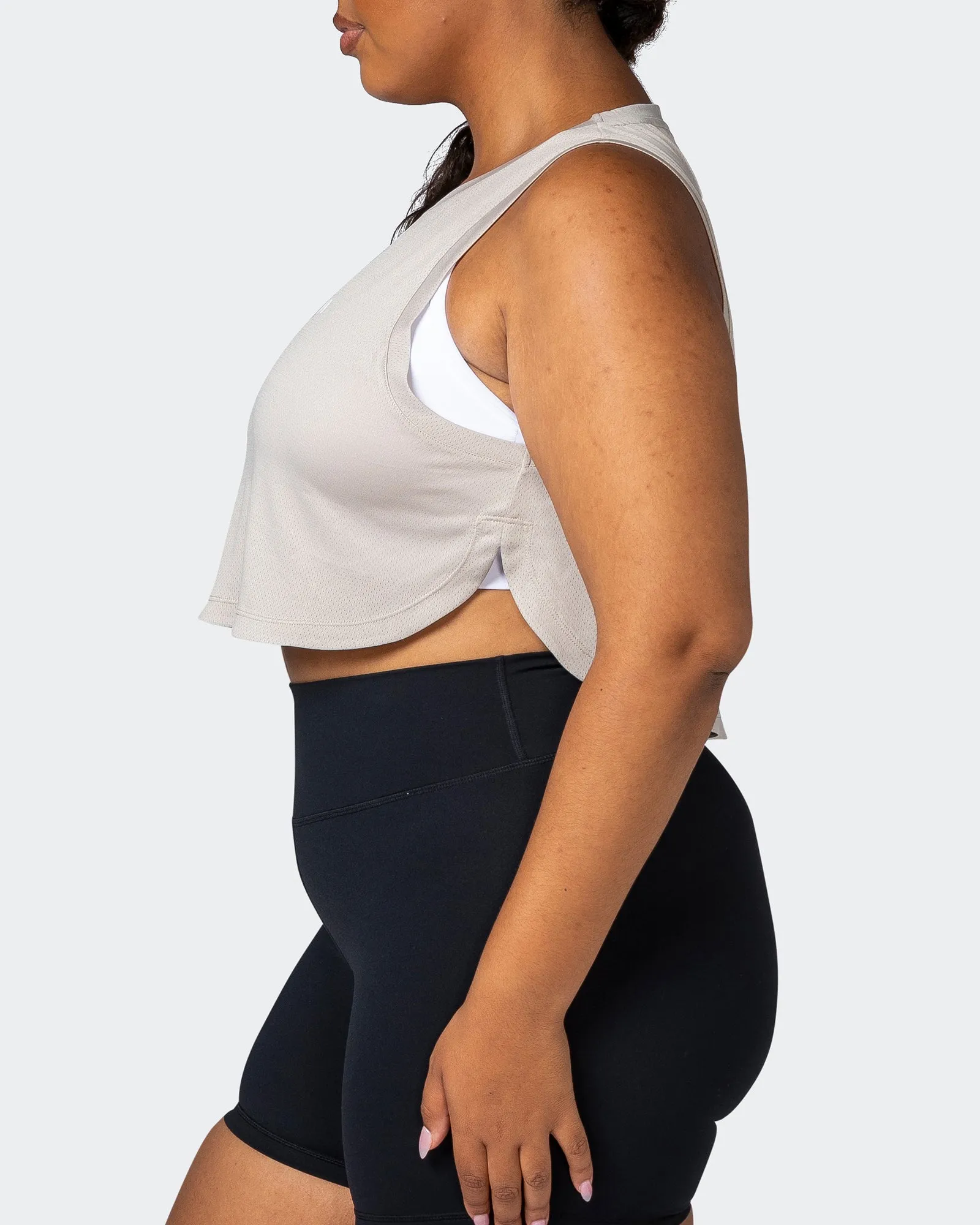 Limitless Cropped Training Tank - Bone sold by Muscle Nation product image thumbnail 4