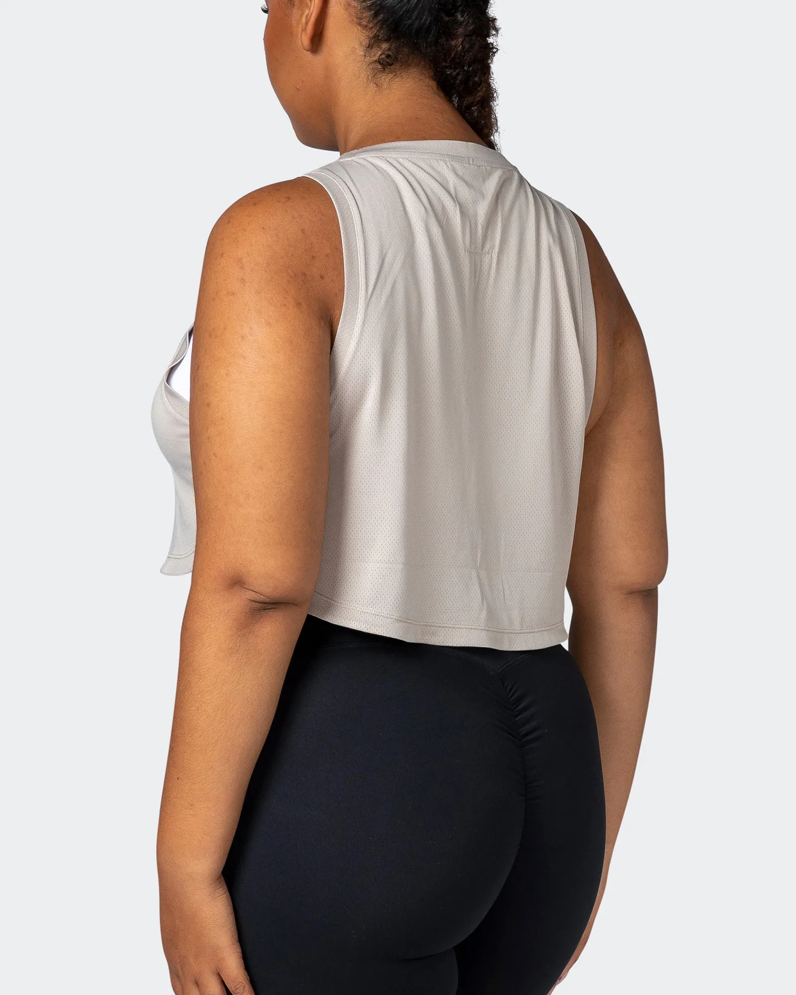 Limitless Cropped Training Tank - Bone sold by Muscle Nation product image thumbnail 5