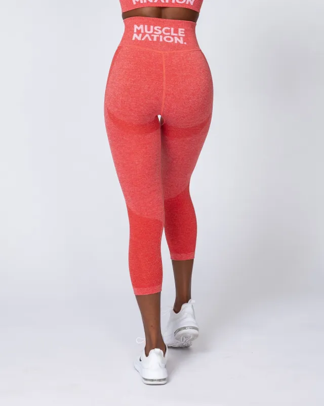 Shape Up Seamless 7/8 Leggings - Poppy Marl sold by Muscle Nation