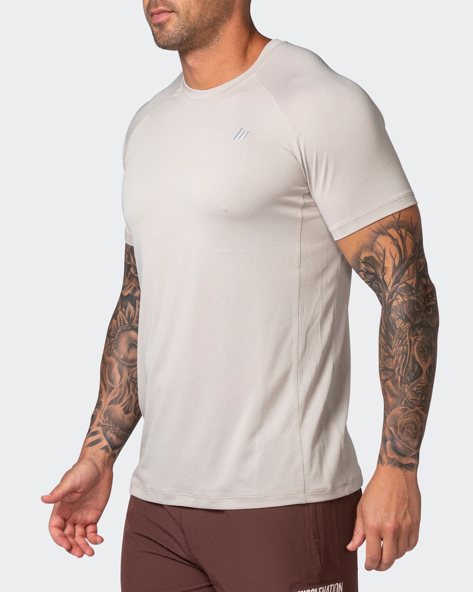 New Heights Running Tee - Bone sold by Muscle Nation product image thumbnail 3