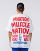 Womens Tour Oversized Heavy Tee - White sold by Muscle Nation