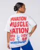 Womens Tour Oversized Heavy Tee - White sold by Muscle Nation