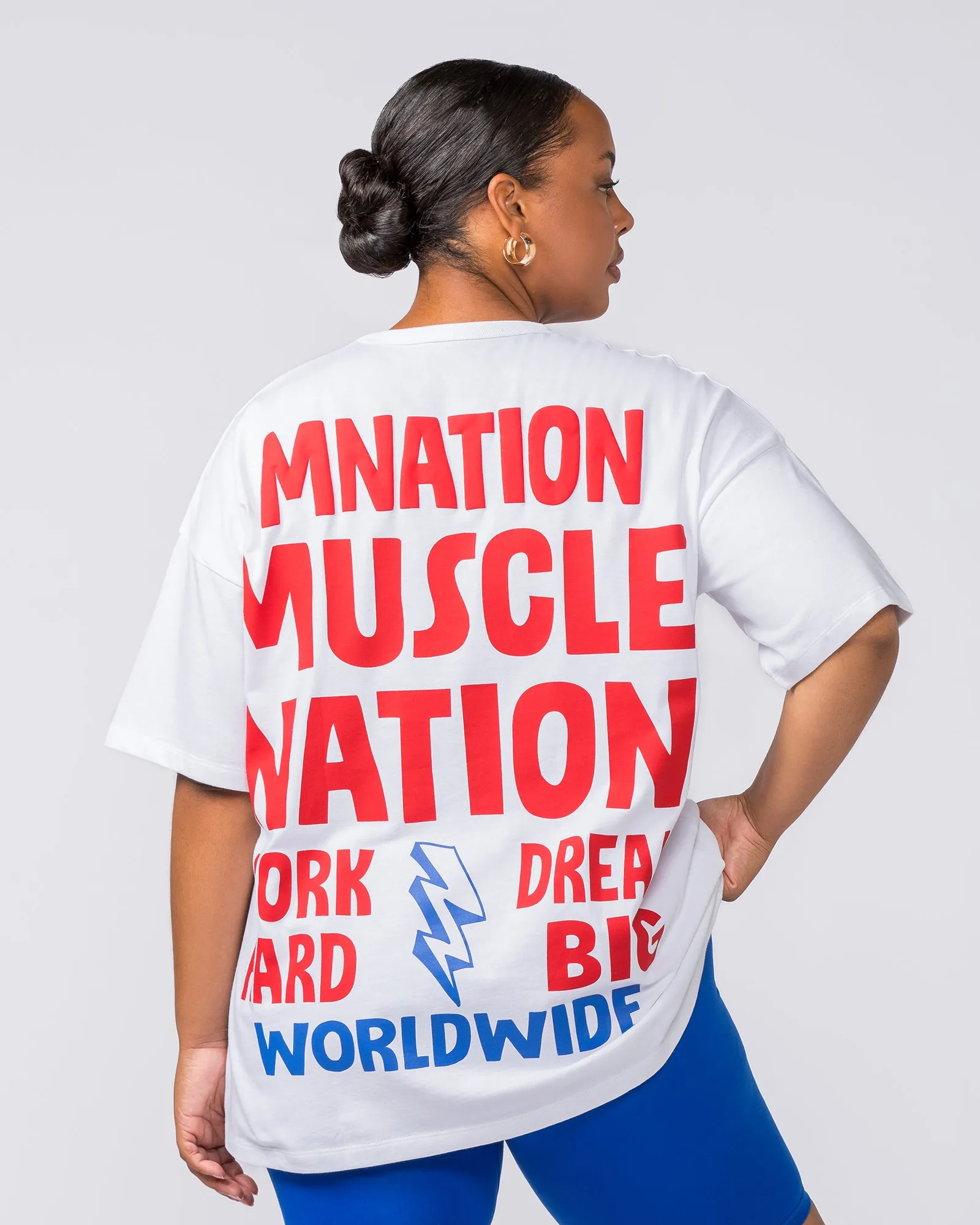Womens Tour Oversized Heavy Tee - White sold by Muscle Nation product image thumbnail 3