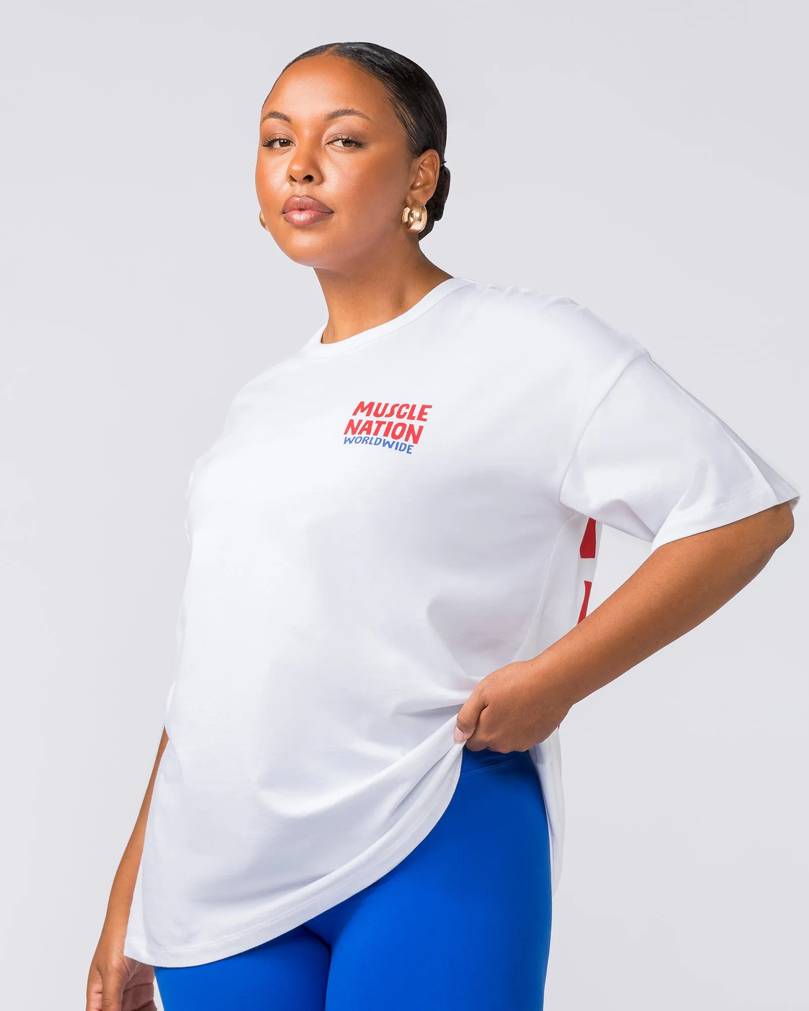 Womens Tour Oversized Heavy Tee - White sold by Muscle Nation product image thumbnail 2