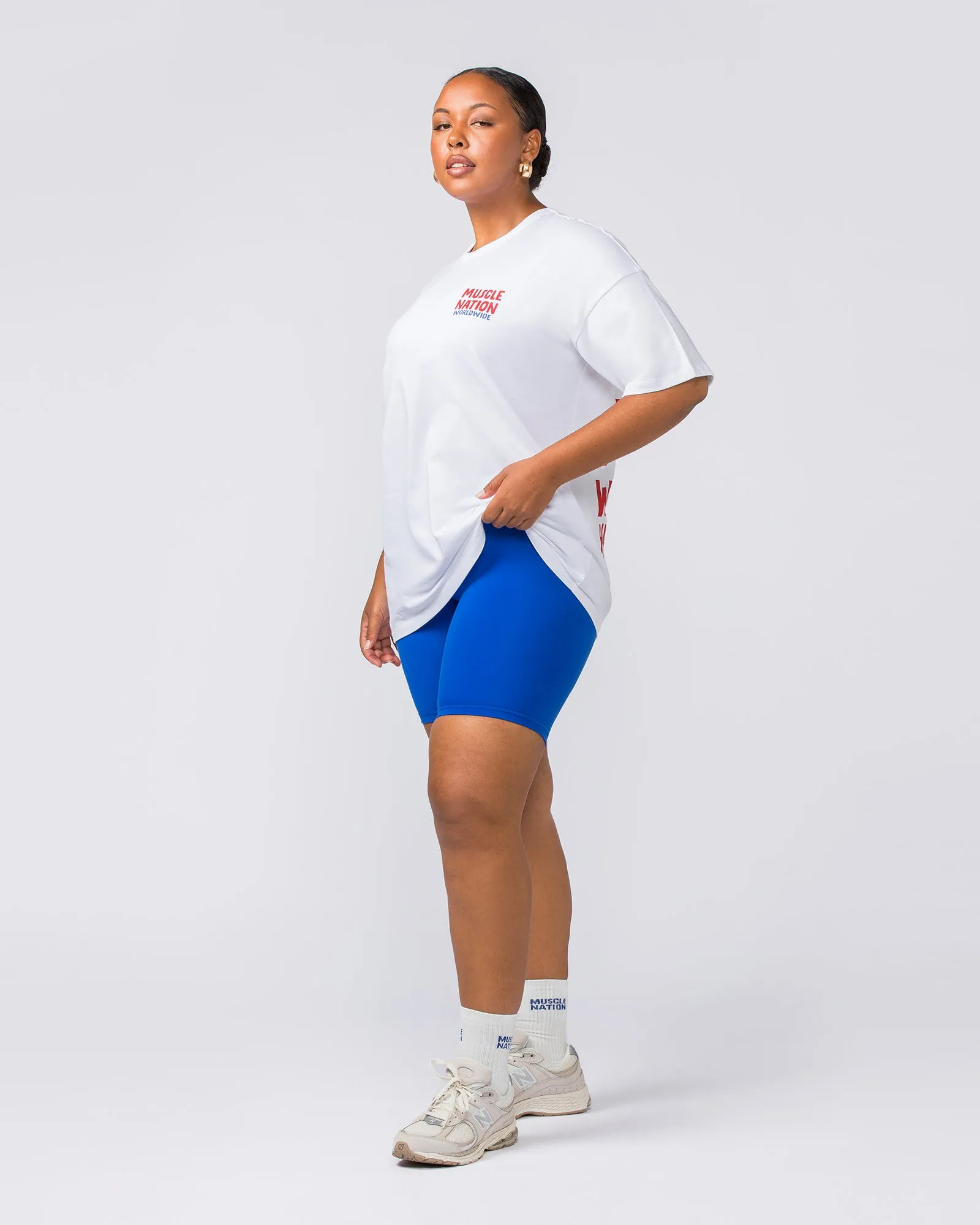 Womens Tour Oversized Heavy Tee - White sold by Muscle Nation product image thumbnail 5