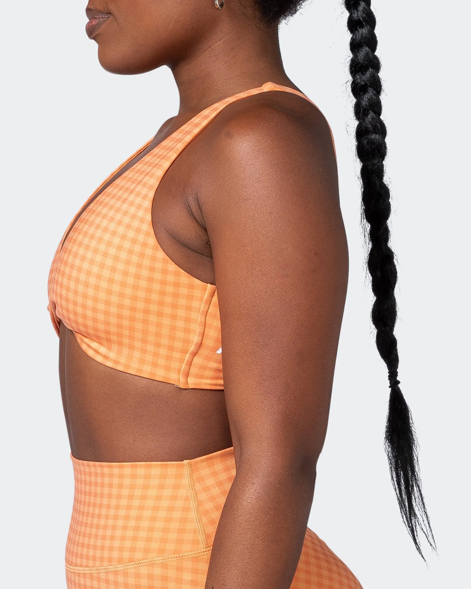 Demi Bralette - Peaches And Cream Check Print sold by Muscle Nation product image thumbnail 5