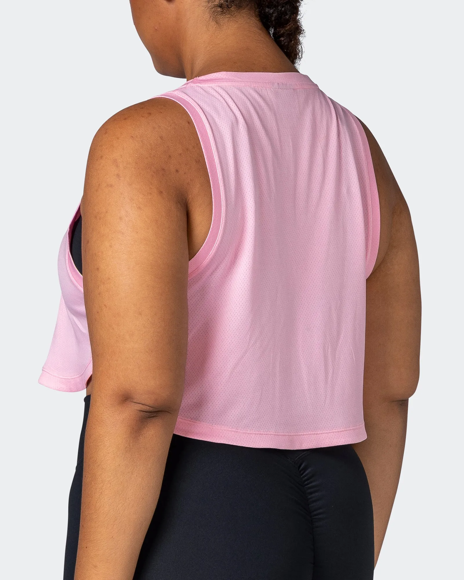 Limitless Cropped Training Tank - Strawberry Pink sold by Muscle Nation product image thumbnail 5