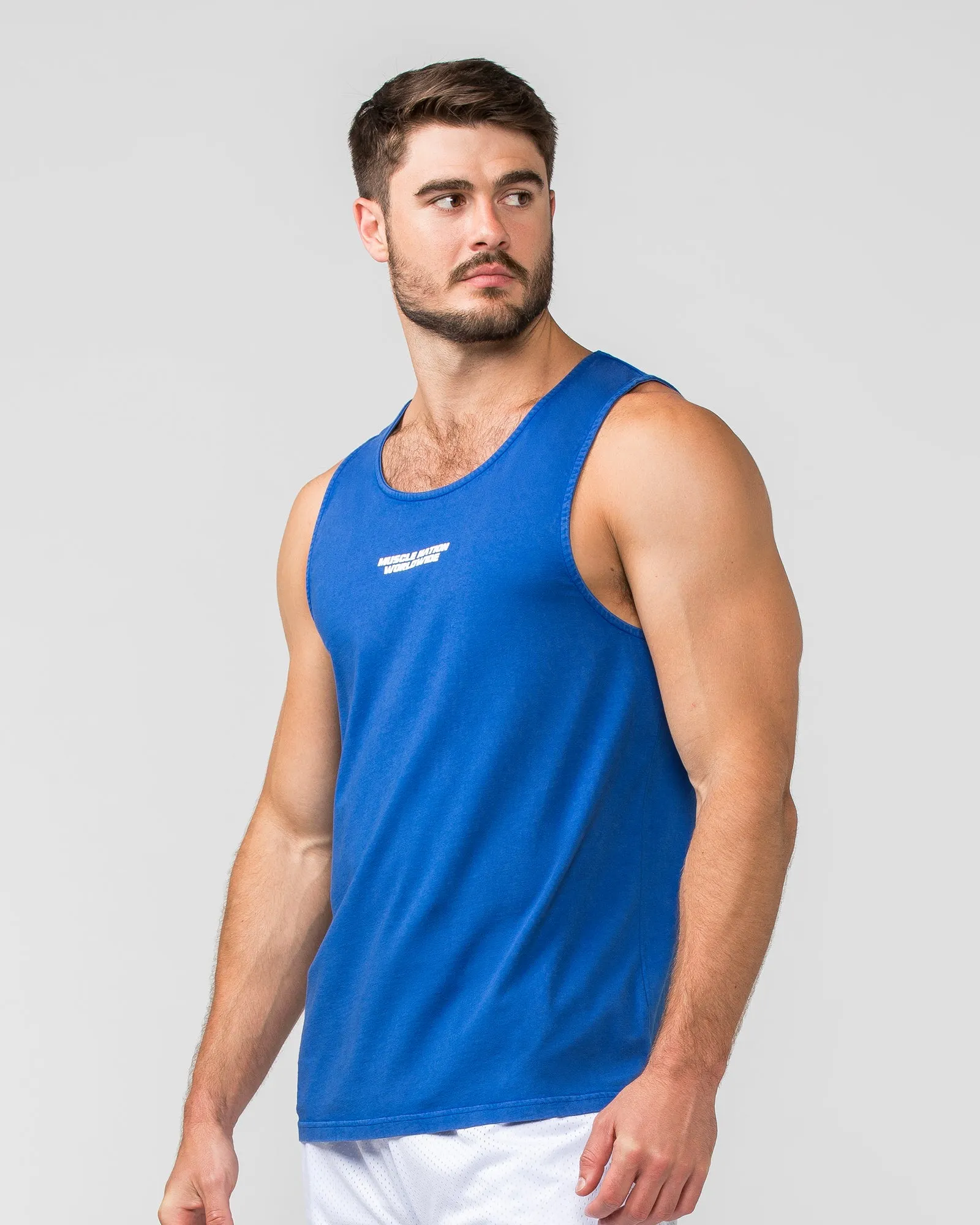 H-Back Represent Tank - Washed Bondi Blue sold by Muscle Nation product image thumbnail 4