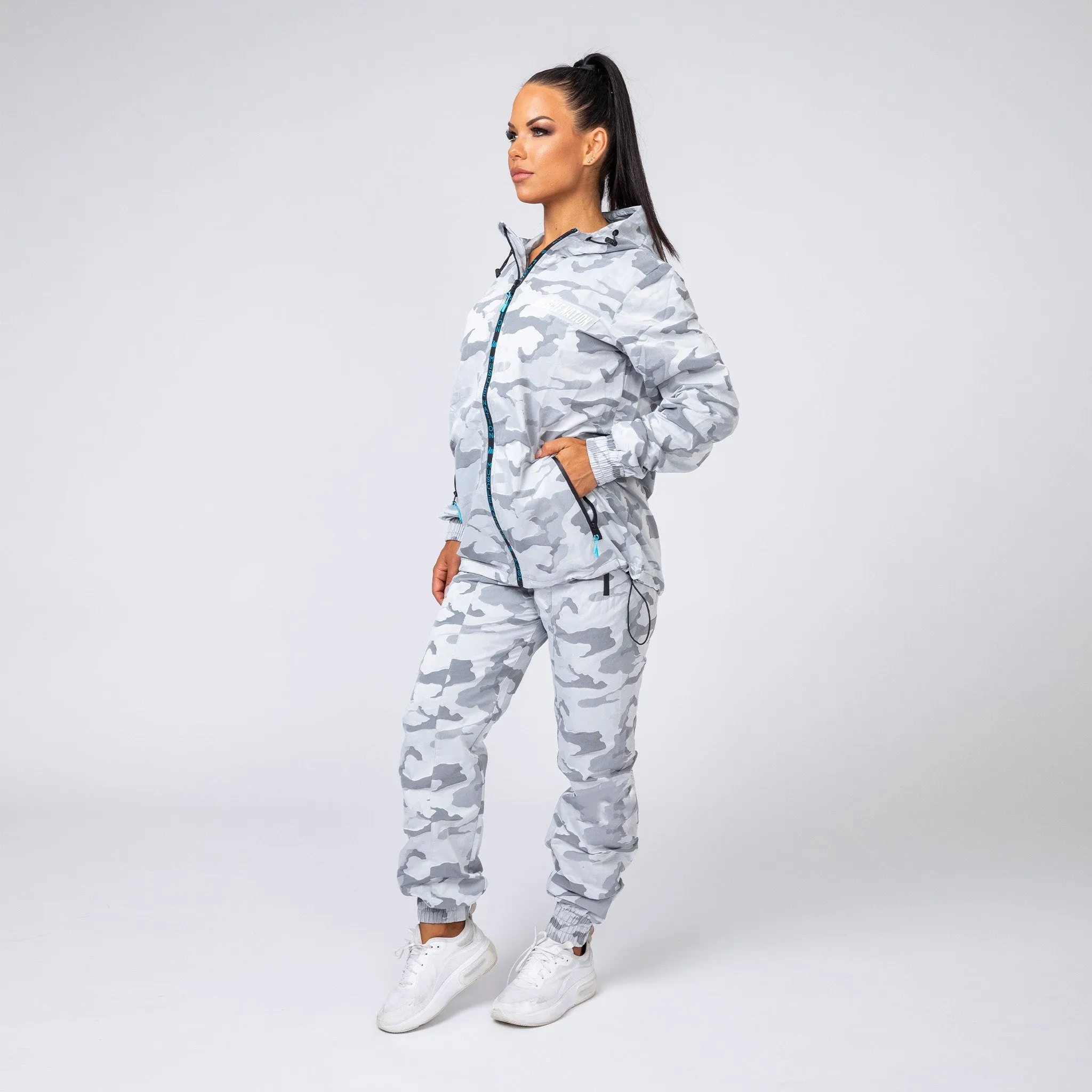 Unisex Tracksuit Pants - Snow Camo sold by Muscle Nation product image thumbnail 2