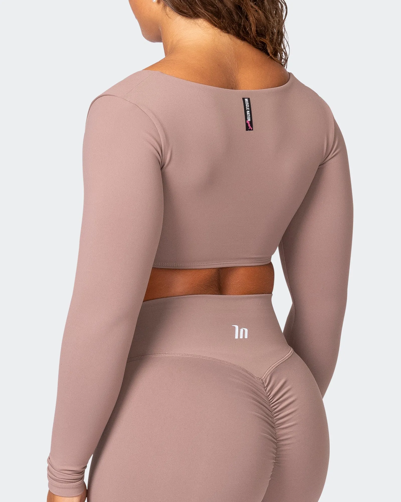 Sleek Long Sleeve Bra - Praline sold by Muscle Nation product image thumbnail 5