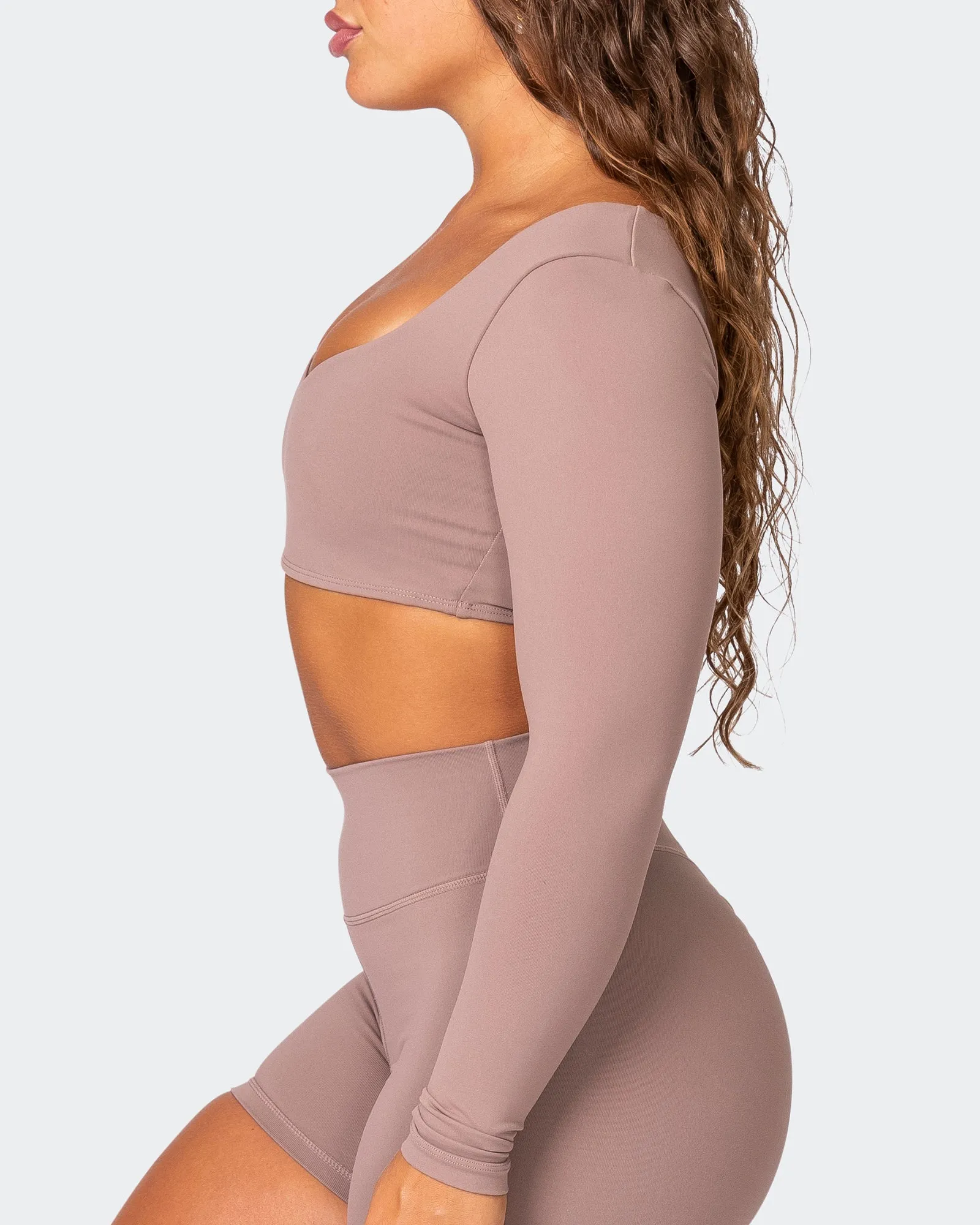 Sleek Long Sleeve Bra - Praline sold by Muscle Nation product image thumbnail 4