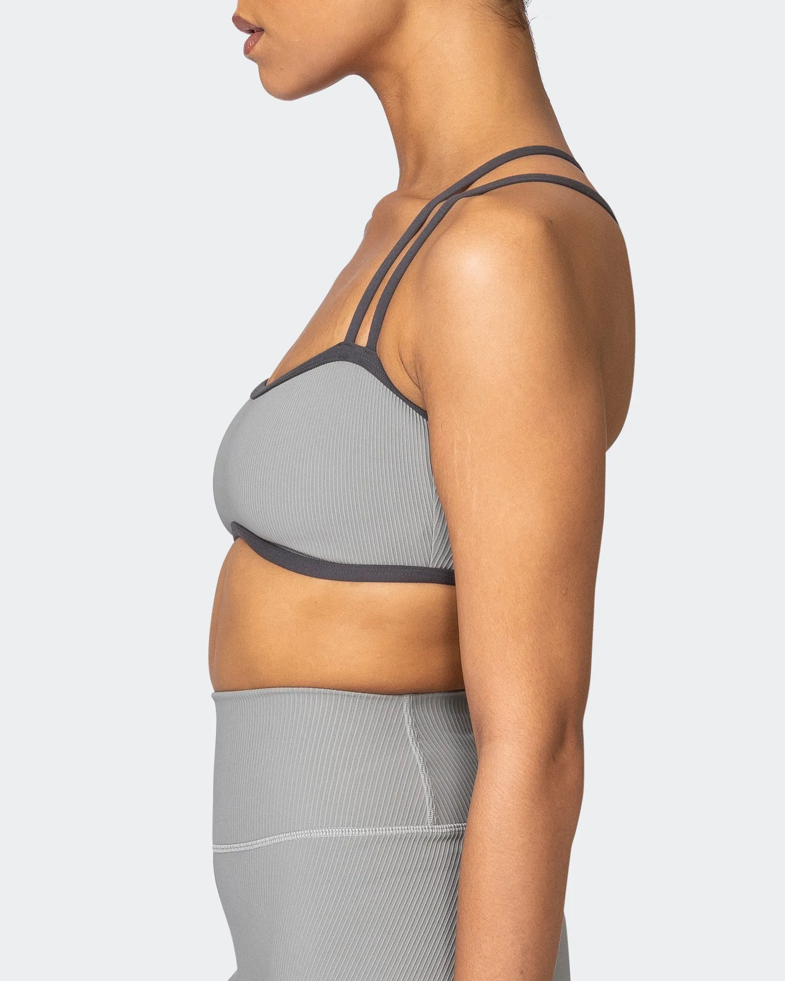 Curves Rib Bralette - Zinc sold by Muscle Nation product image thumbnail 4