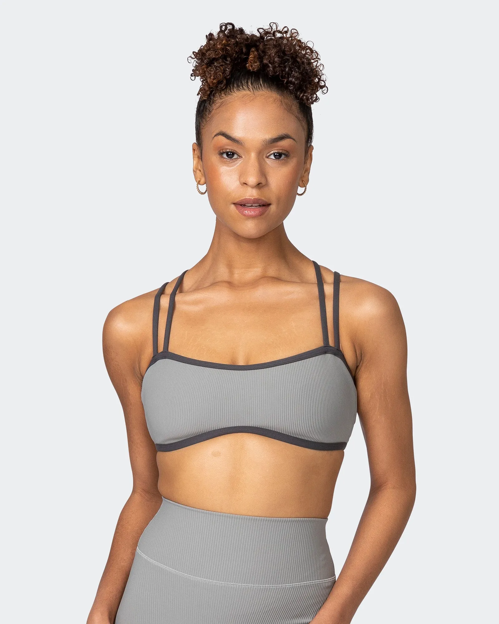 Curves Rib Bralette - Zinc sold by Muscle Nation