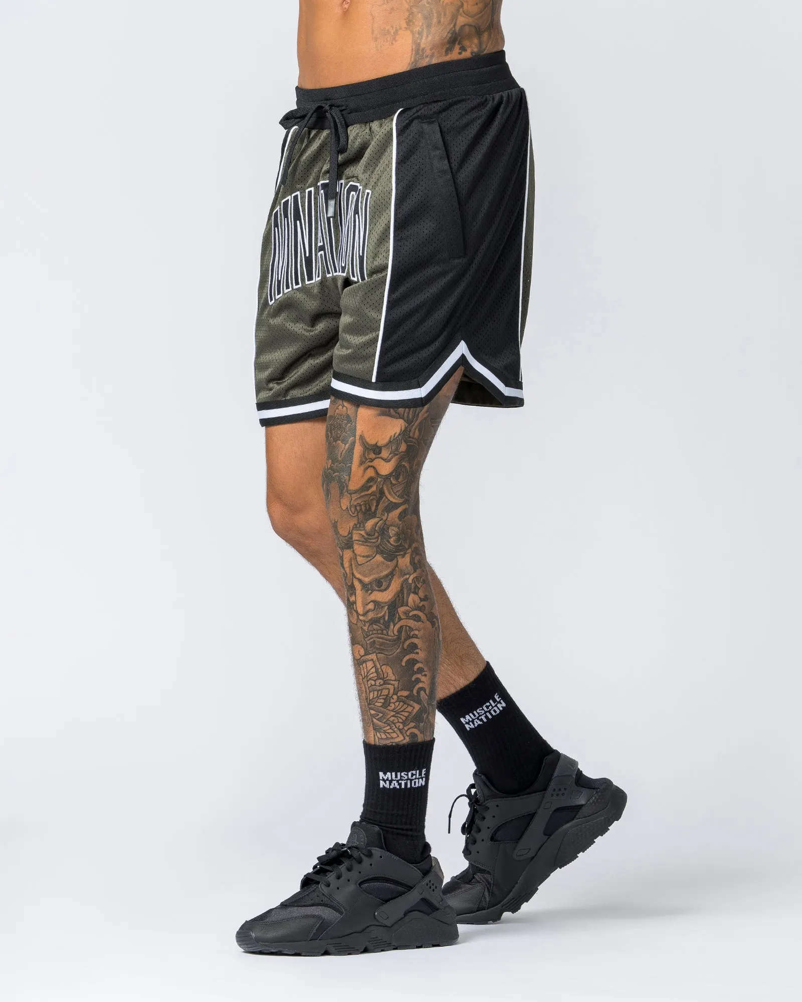 Fadeaway 5" Basketball Shorts - Dark Khaki sold by Muscle Nation product image thumbnail 4