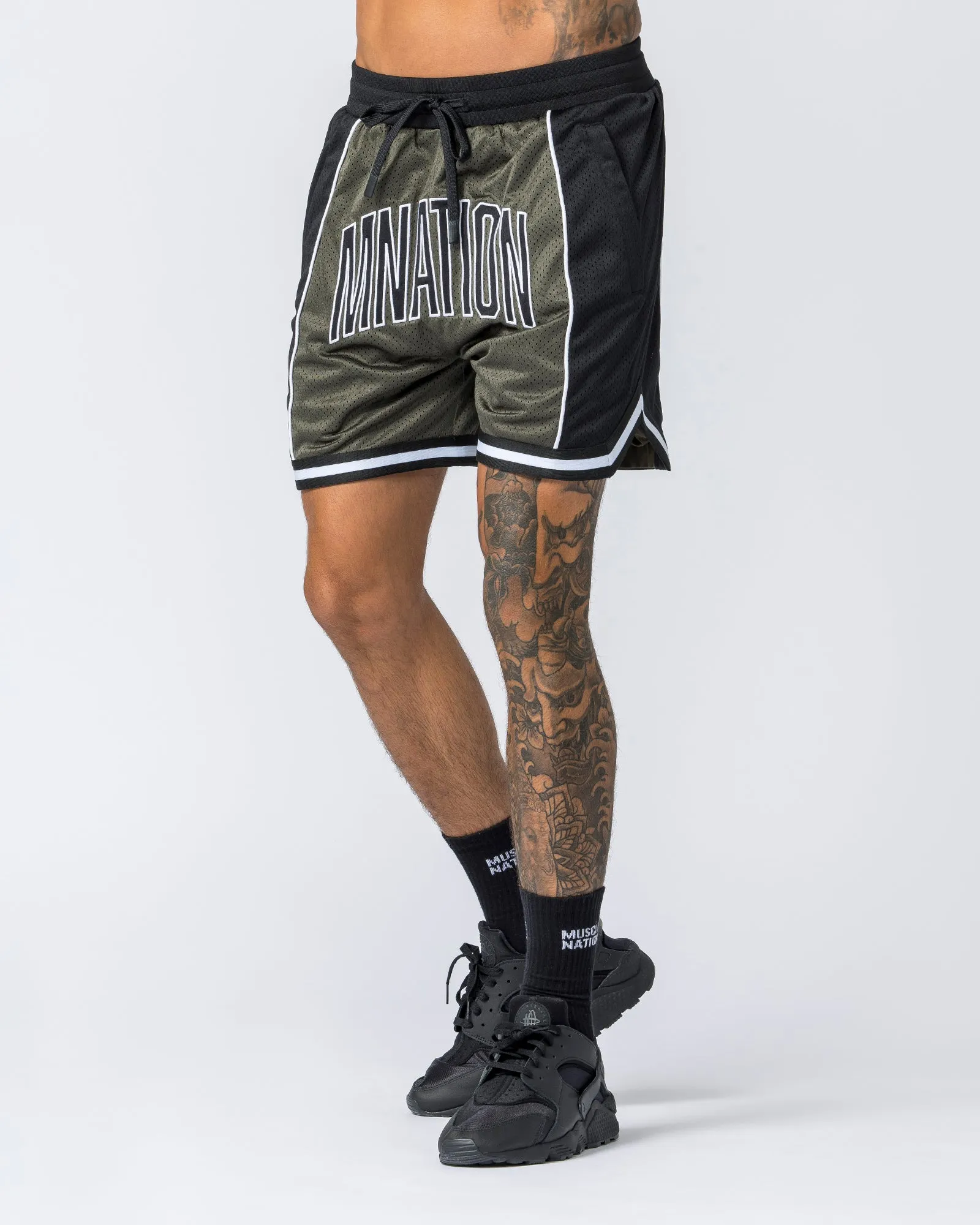 Fadeaway 5" Basketball Shorts - Dark Khaki sold by Muscle Nation product image thumbnail 5