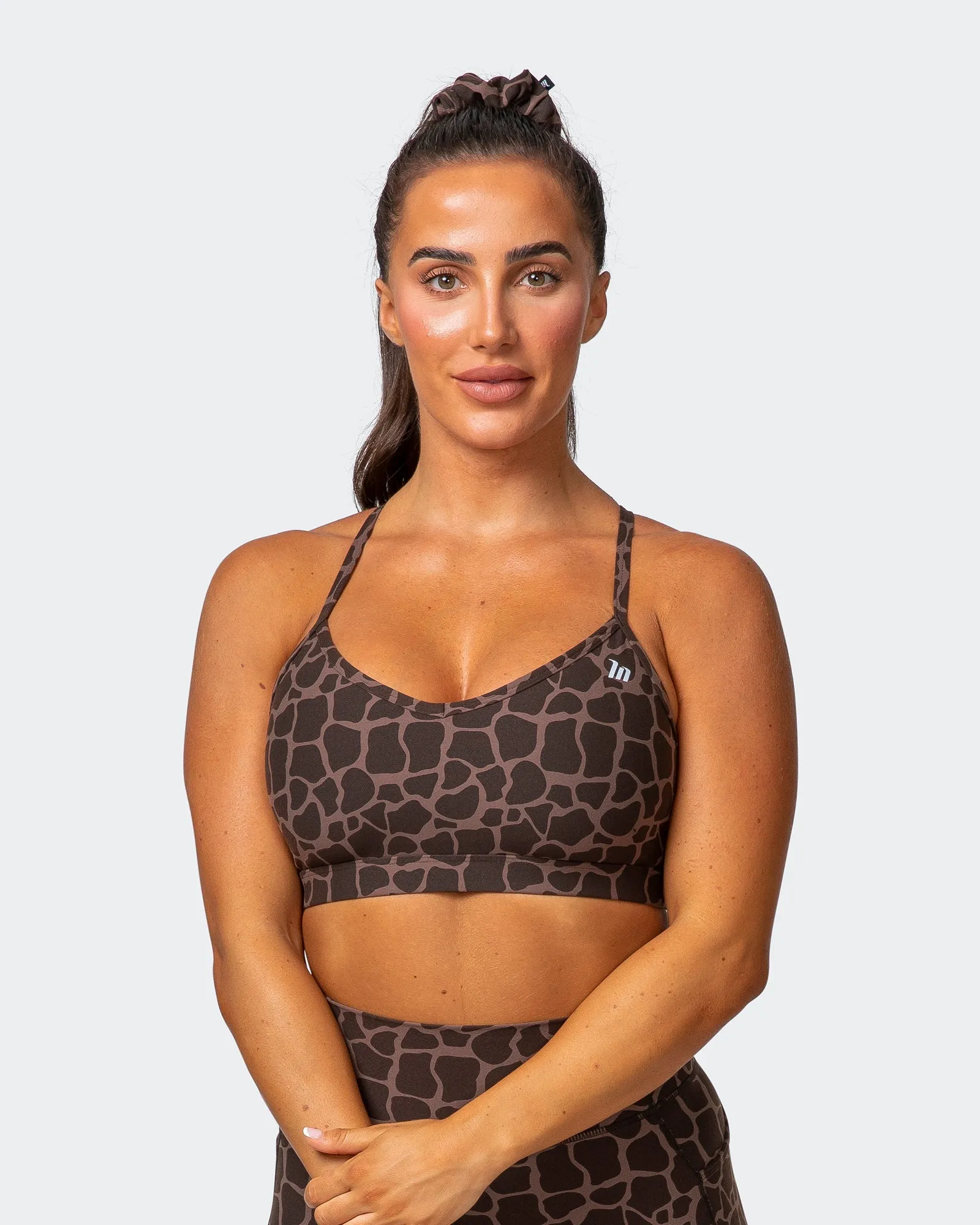 Weightless Bra - Tonal Giraffe Print sold by Muscle Nation