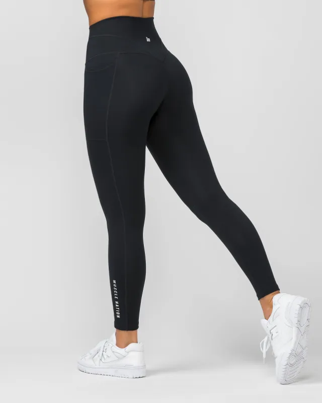 Unrivalled Everyday Ankle Length Leggings - Black sold by Muscle Nation
