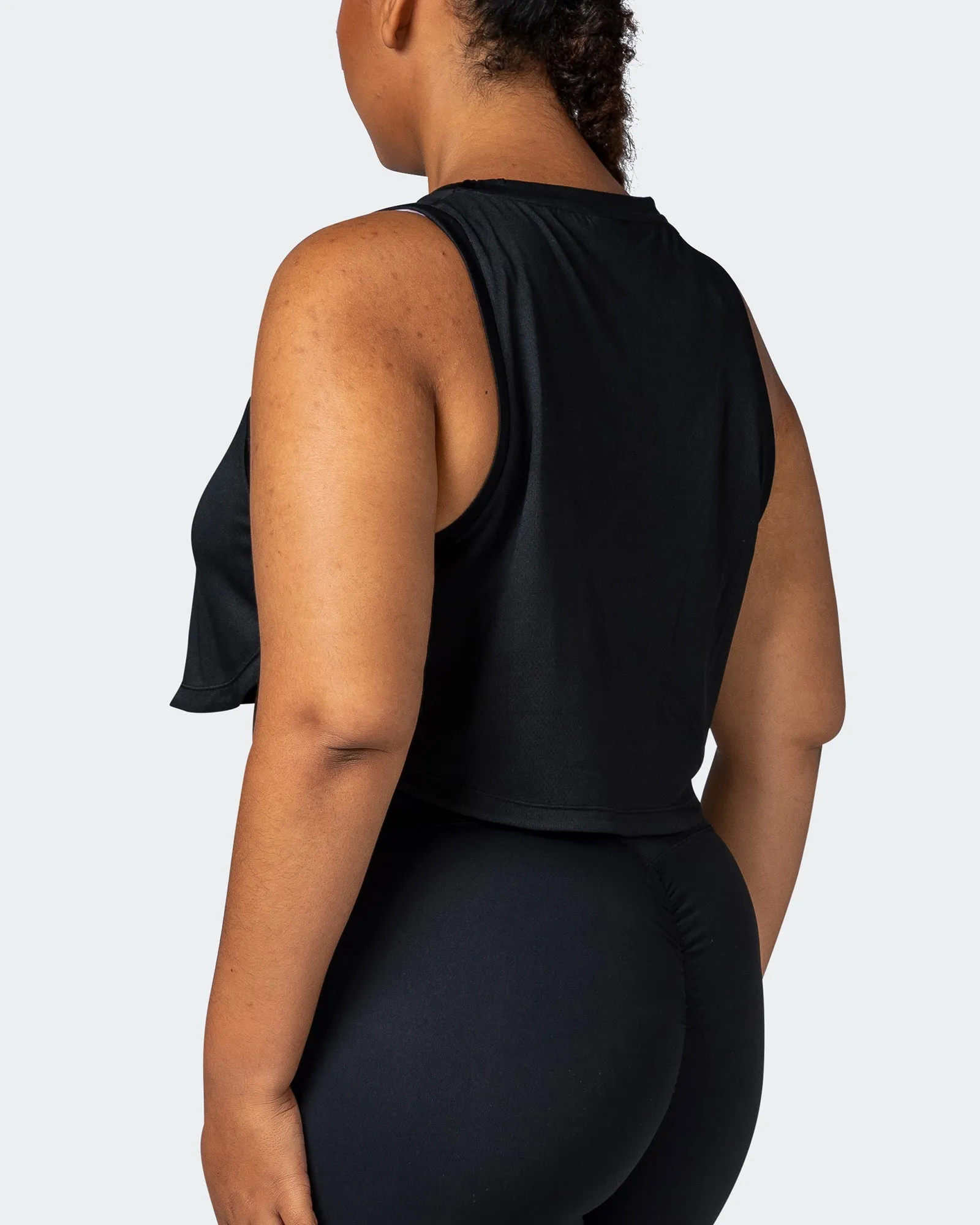 Limitless Cropped Training Tank - Black sold by Muscle Nation product image thumbnail 5