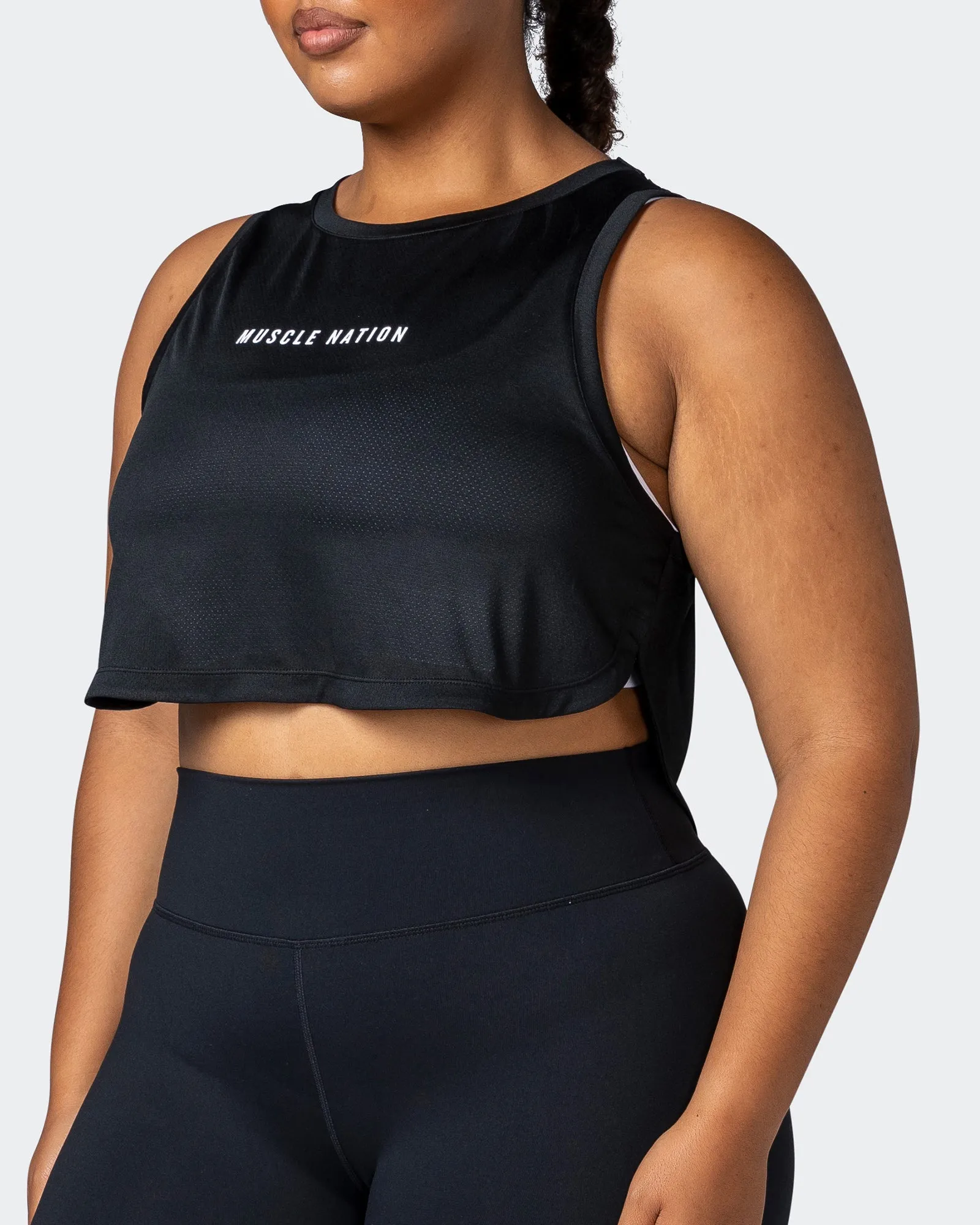 Limitless Cropped Training Tank - Black sold by Muscle Nation product image thumbnail 3