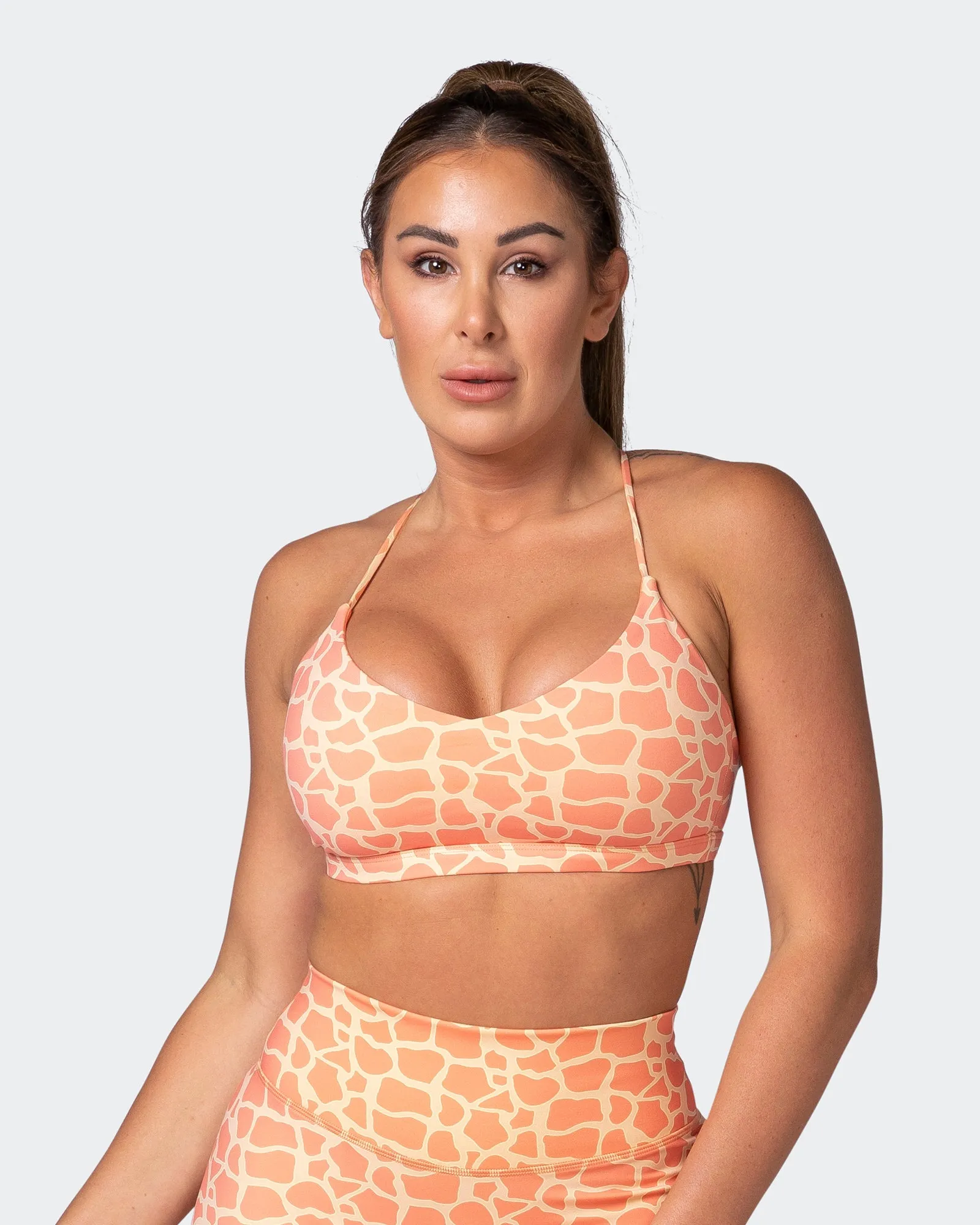 Sun Kissed Bralette - Paradise Giraffe Print sold by Muscle Nation