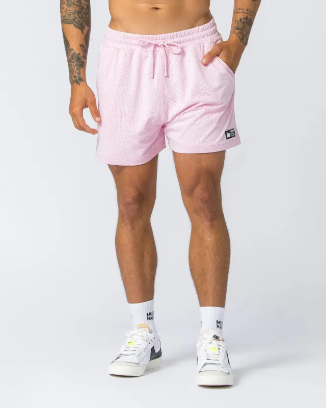 Lay Up 3.5" Shorts - Pale Pink made by Muscle Nation